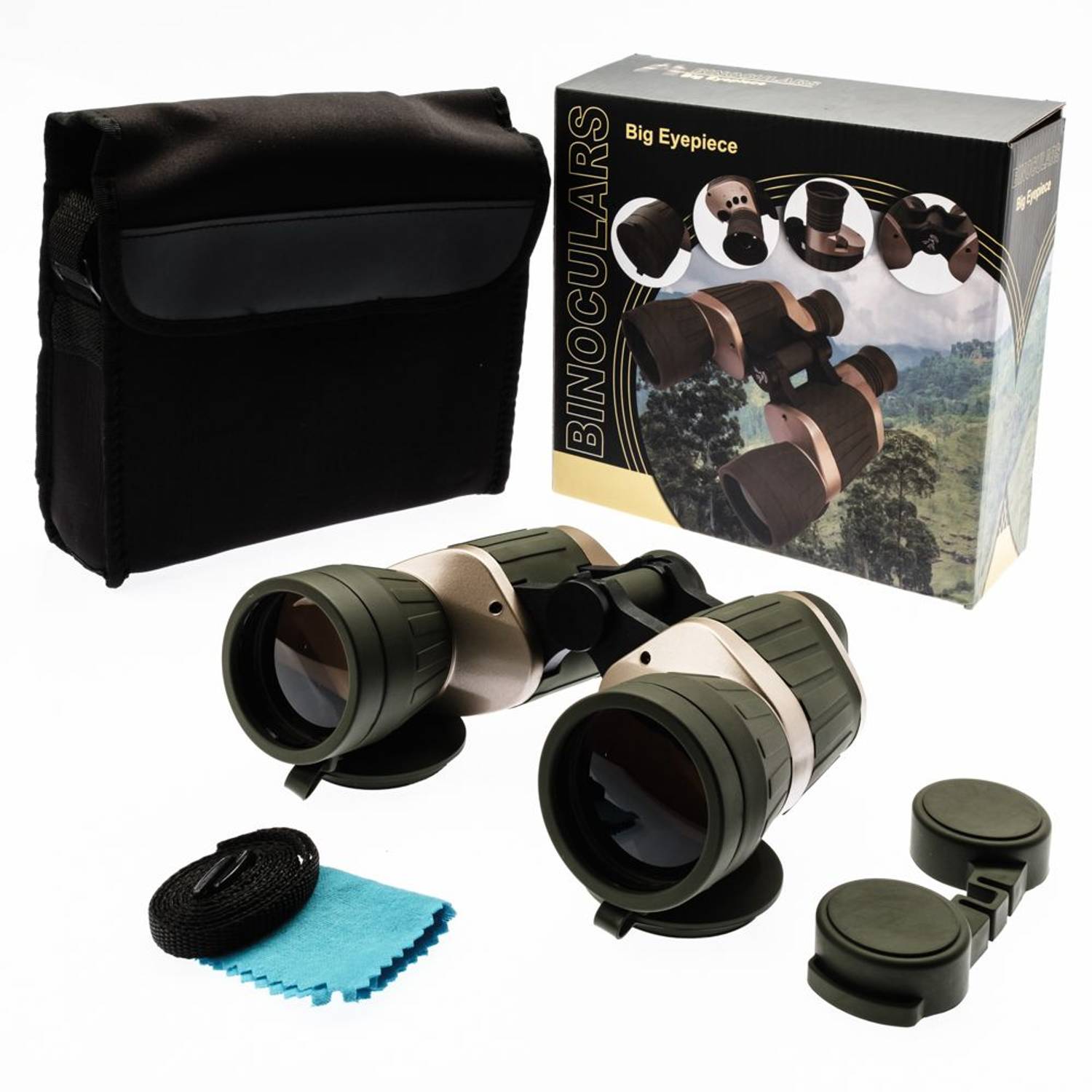 Ментч 20X50 Дзеркало з автоматичним фокусуванням, телеметр, 1000м/56м, 20x збільшення, 50мм об'єктив, ударостійкий, зручна упаковка