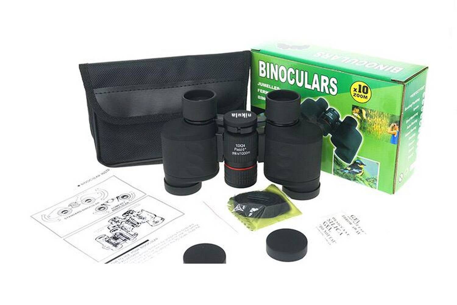 Дрібний складний бінокль Nikula 10x24 з гумовим покриттям, 1000 м дальності, легкий, ергономічний, для спостереження за природою та подорожей