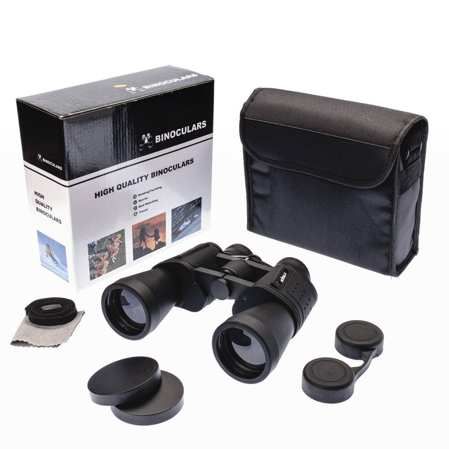 Никула 10×50 – Профессиональный бинокль с широким объективом, 1000м/56м, черный, идеален для наблюдения за природой и активного отдыха