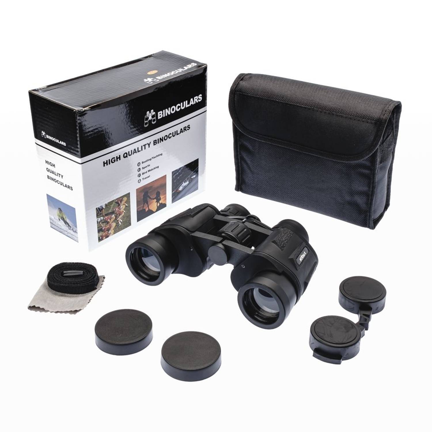 Професійний бінокль Nikula 20X35 – великий об'єктив 35 мм, чудова чіткість, для яхтингу, спостереження за птахами і полювання, чорний, з ремінцем