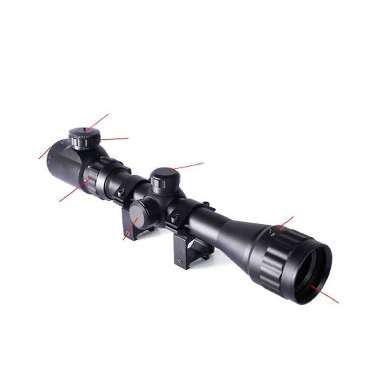 Дальномір Nikula 3-9X32Aoeg з подвійним освітленням червоного і зеленого кольорів, водостійка, сталевий корпус, зум 3-9x, для полювання та спостереження