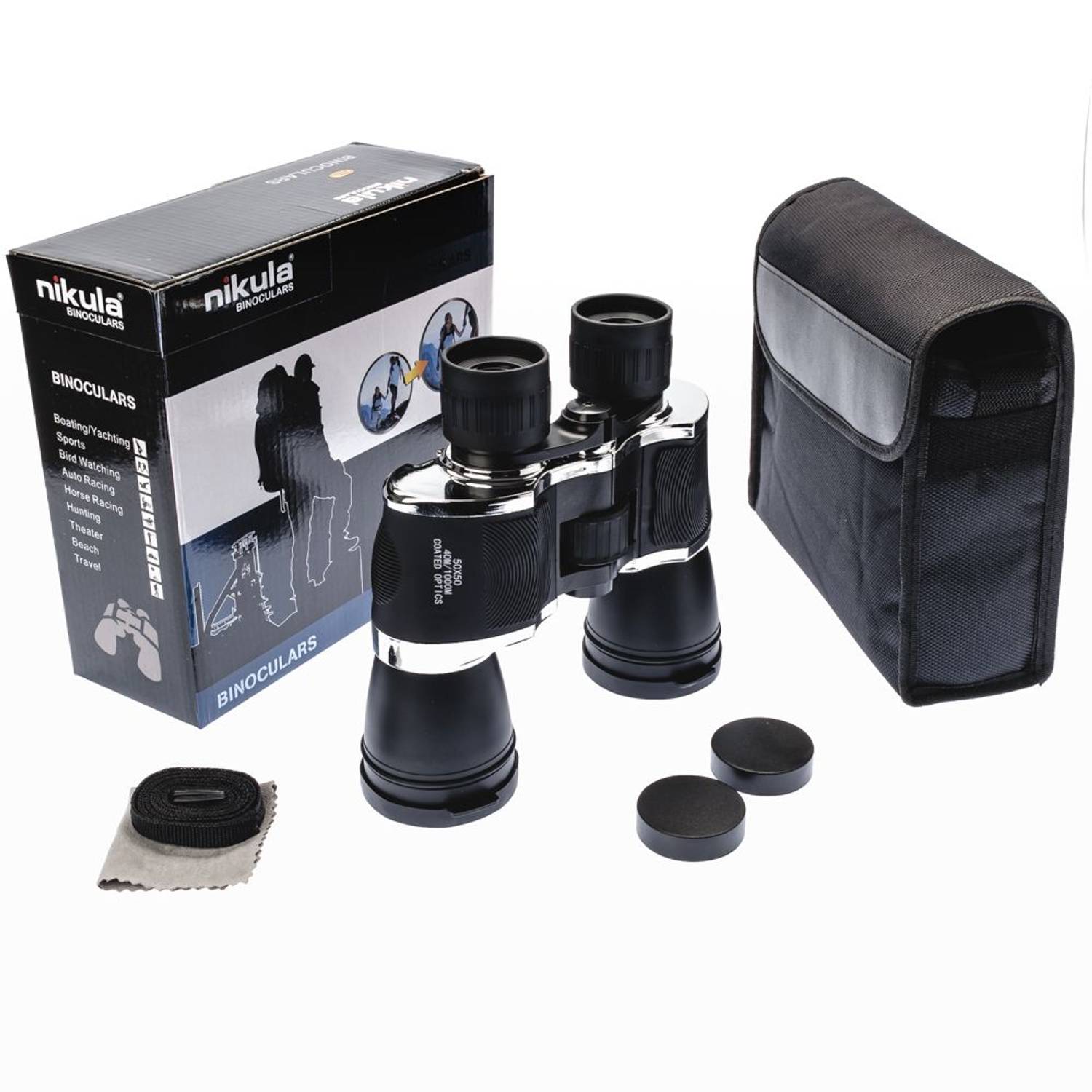 Далекометр Nikula 50x50 с металлическим корпусом и резиновым покрытием, увеличением 50x, идеален для охоты и наблюдения за природой