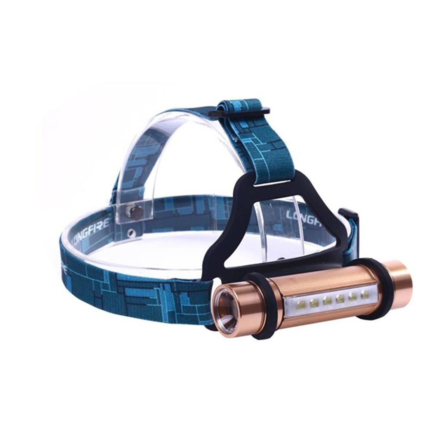 مصباح رأس قوي من واتون WT-360 مع لمبة LED عالية الفعالية ومستخدم كنور للمخيمات أو الكشافات، بالإضافه إلى إمكانية الشحن والبطاريات