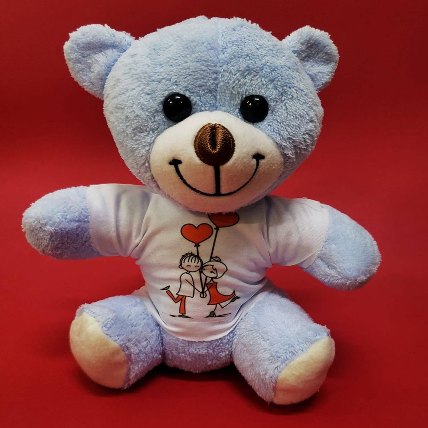 دب محشو بتيشيرت يحمل موضوع الحب، مصنوع من مواد محشوة عالية الجودة، هدية مميزة، ارتفاع 25 سم