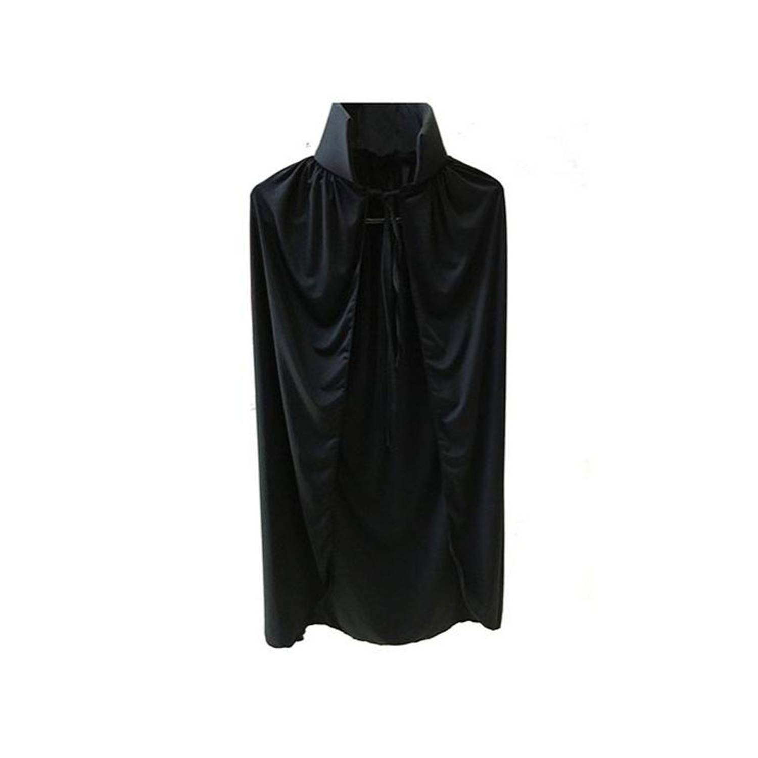 Чорна накидка з коміром для дітей - вампірська накидка - дракула, розмір 90 см, з якісної джерсі тканини, з кріпленням