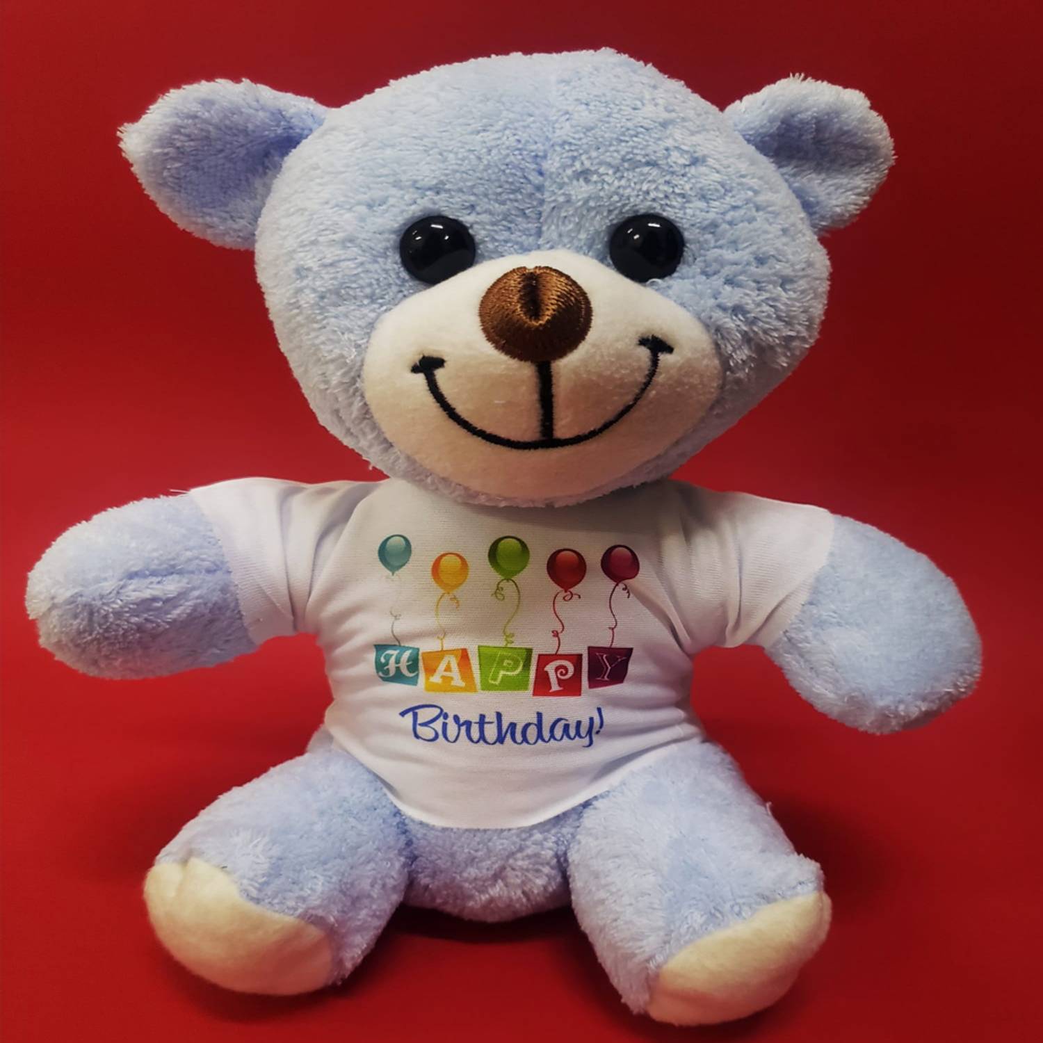 Милый медвежонок с поздравлением на день рождения, из качественного плюша и ткани, размер 25 см, идеальный подарок для особых случаев