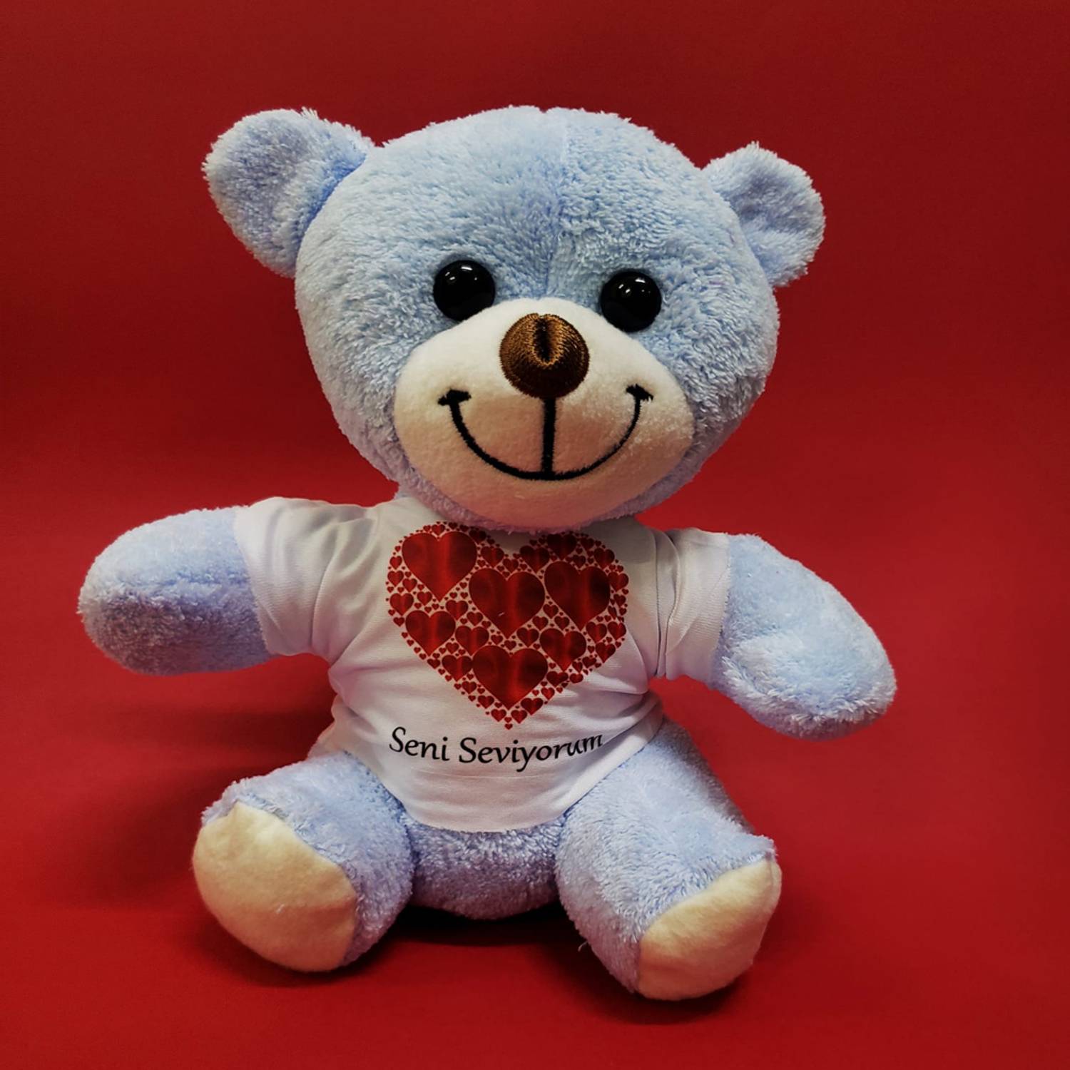 دبدوب محشو مع قميص مكتوب عليه أحبك مصنوع من مواد فاخرة حجم 25 سم هدية مميزة للمناسبات المختلفة