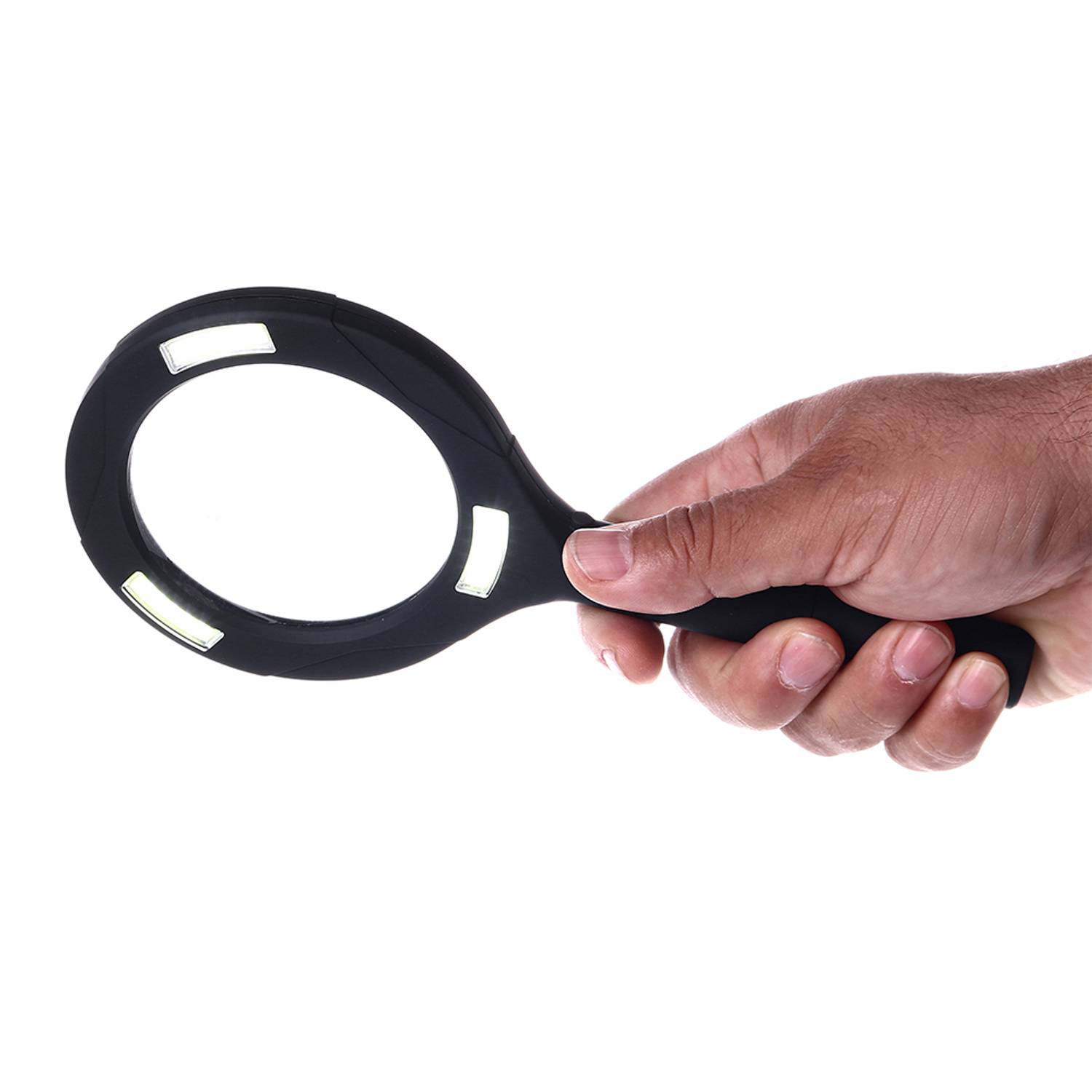 Лупа Watton WT-374 с подсветкой 250 Люмен, 24 см, мощный SMD LED, белый свет, 100000 часов, энергоэффективная, из прочного пластика и стекла