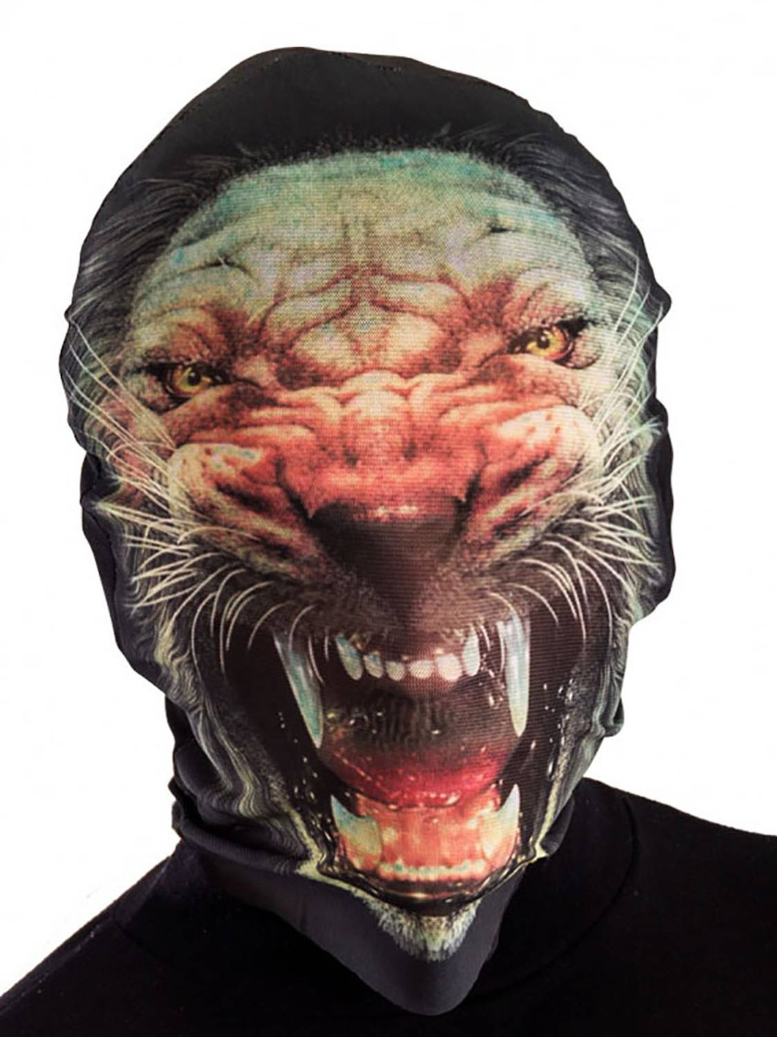 Маска лева для святкування - стрейчева модель 3, дихаючий поліестер, підходить для дітей та дорослих, багаторазова, легка в використанні