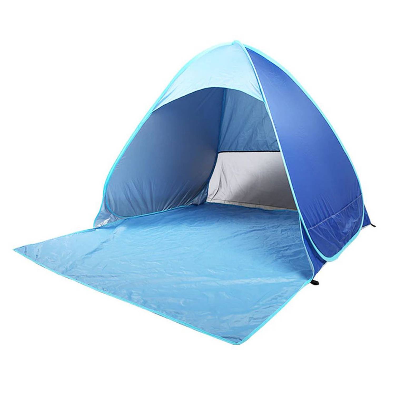 خيمة شاطئية مع تركيب أوتوماتيكي 160 x 140 x 115 سم بسطح معدني وقماش مقاوم لأشعة الشمس