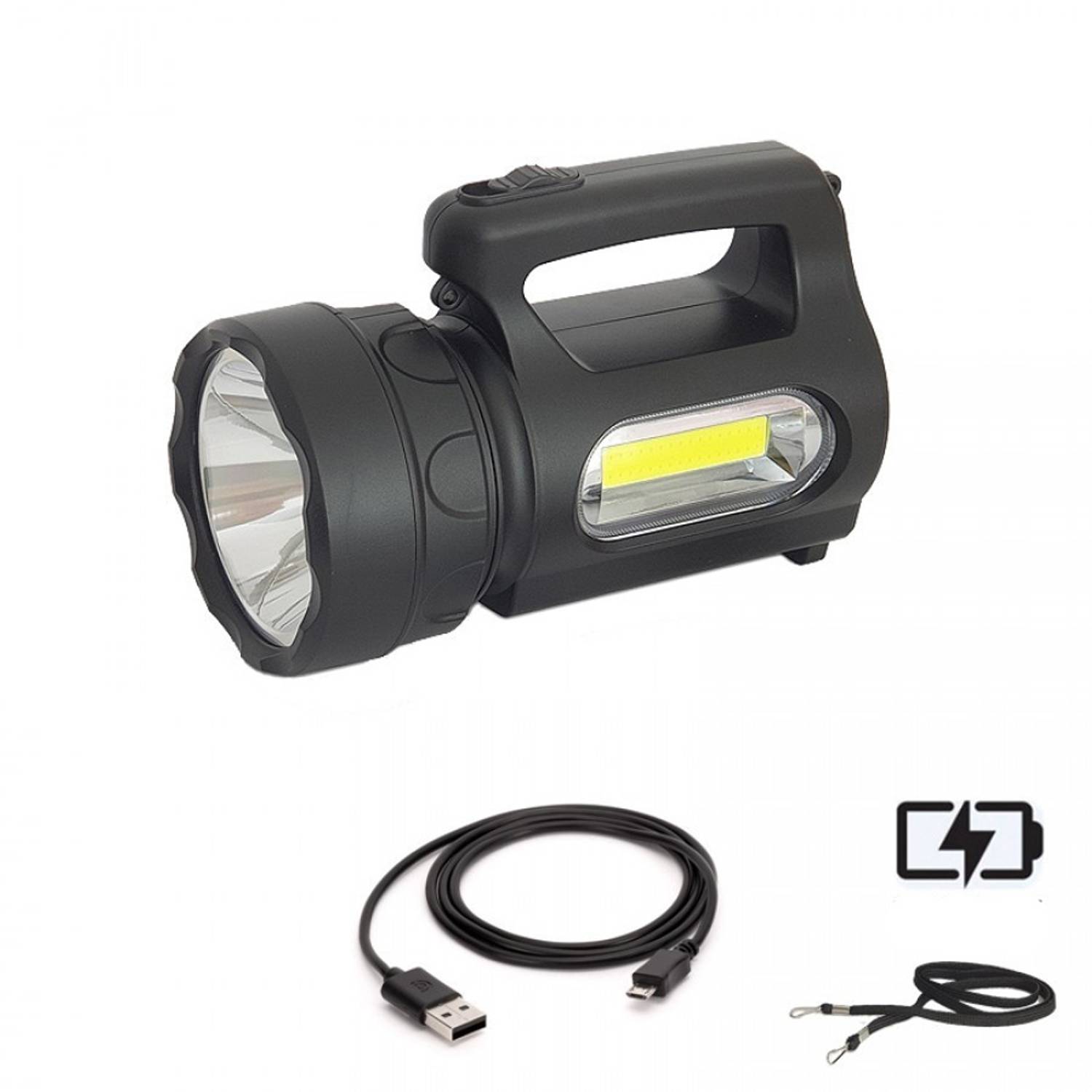 Прогресивний ультра потужний ліхтар Watton WT-613, 900 лм, 3 режими, 150-250 м дальності, TYPE-C зарядка, автономність 100 год, для активного відпочинку