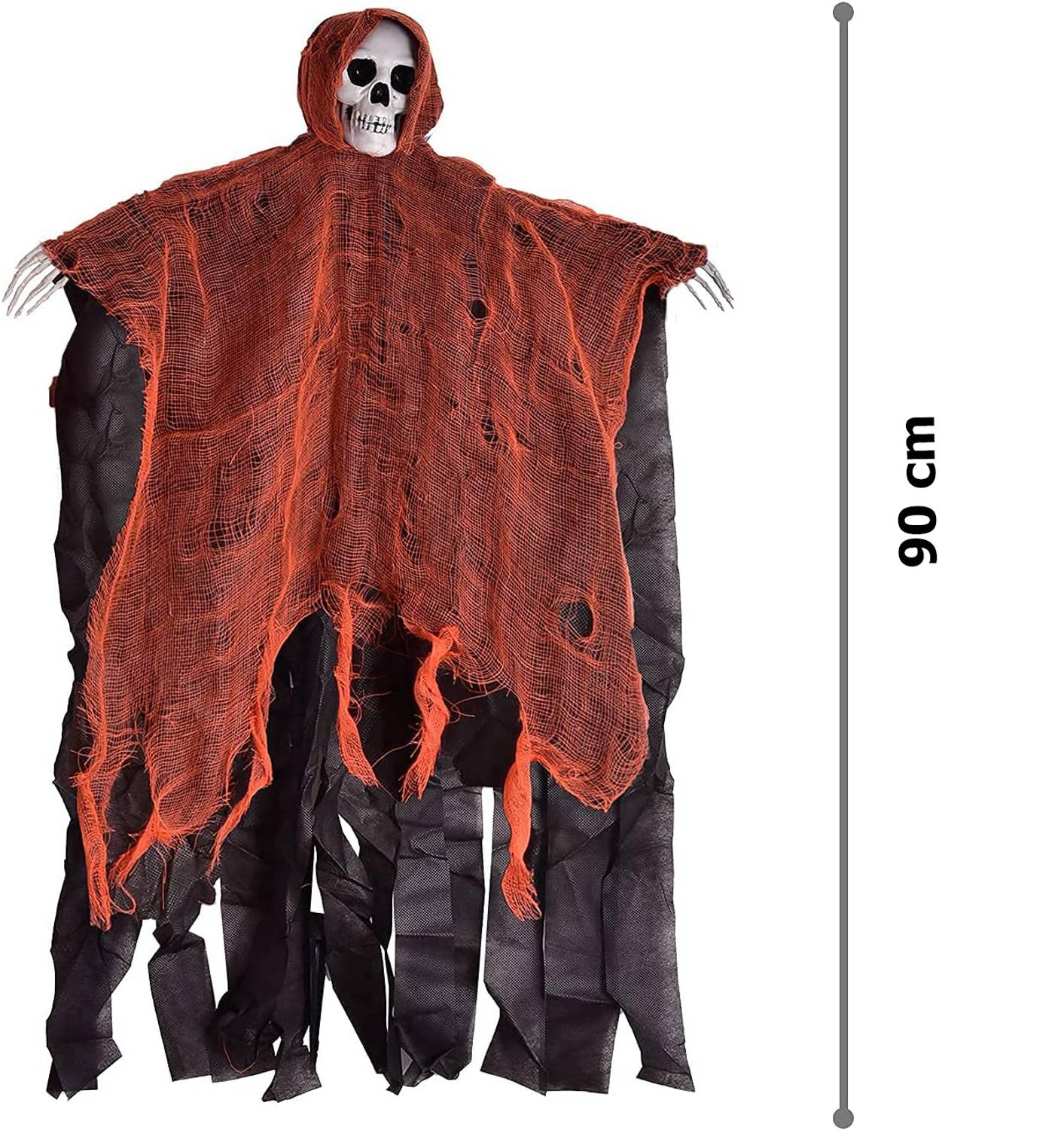 Світлодіодний декор із звуковим сенсором "Сміхотливий череп" 90x50 см