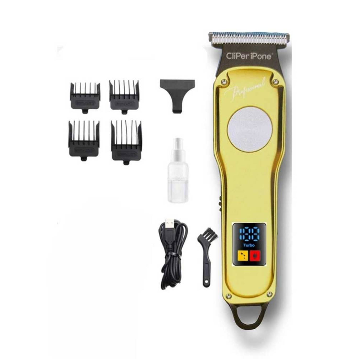 Професійна електрична машинка для стрижки бороди Volemi 00086 з цифровим дисплеєм, потужний двигун, безшумна робота, компактний дизайн