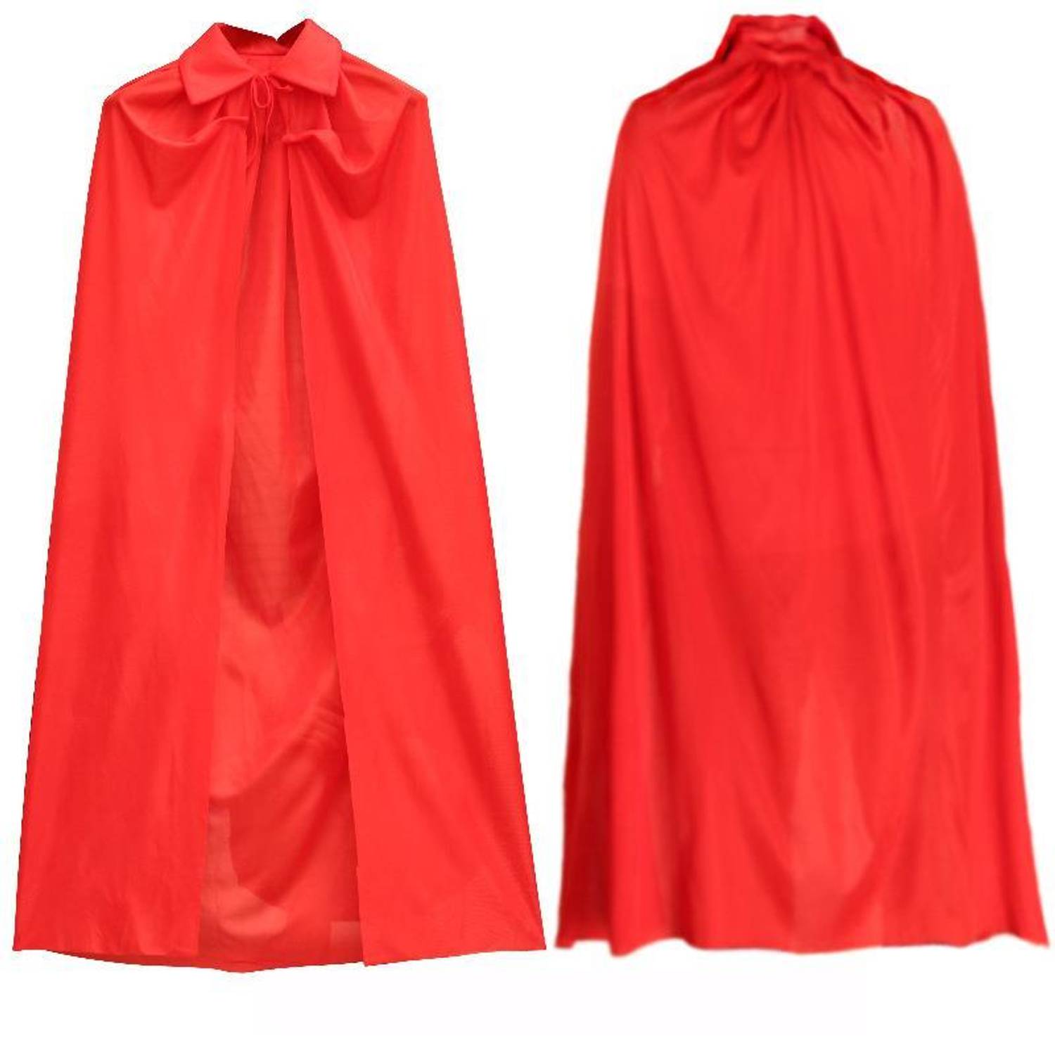 Kırmızı Renk Yakalı Pelerin 120 cm