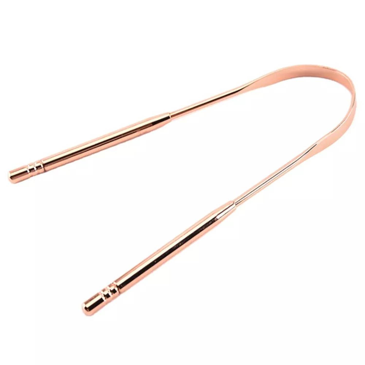 أداة تنظيف اللسان النحاسية الصحية، جهاز سحب الزيت لتعزيز نظافة الفم، تصميم مريح، فعال ضد رائحة الفم الكريهة