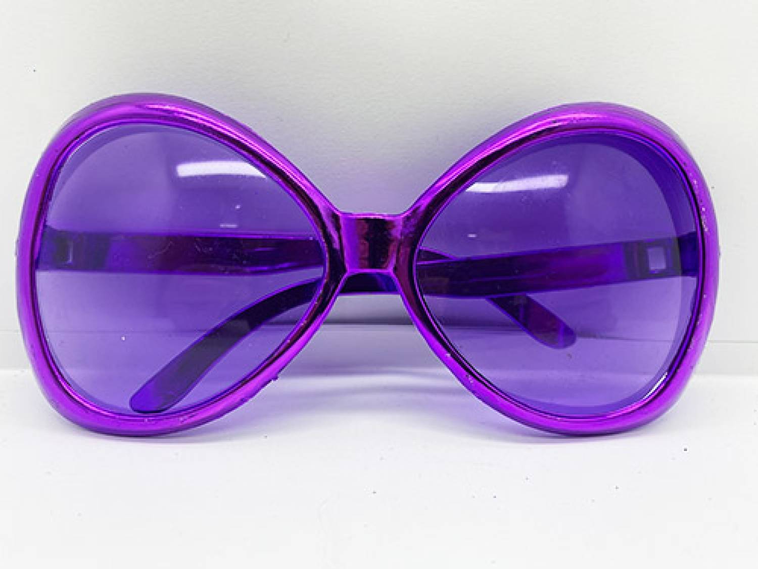 Окуляри для вечірок в стилі Єшілчам, фіолетові, розмір 7x16 см, пластикові рамки, безномерні та безпечні лінзи