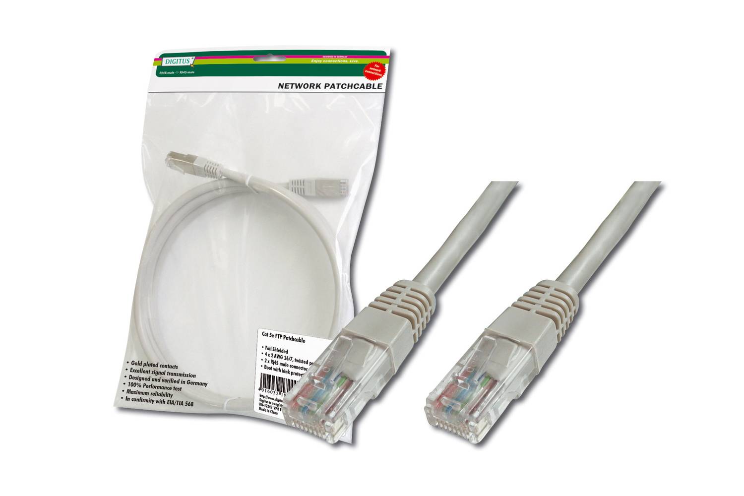 Dıgıtus 10 Metre Cat5 Utp Patch Cord Grı Rj-45 Dk-1511-100