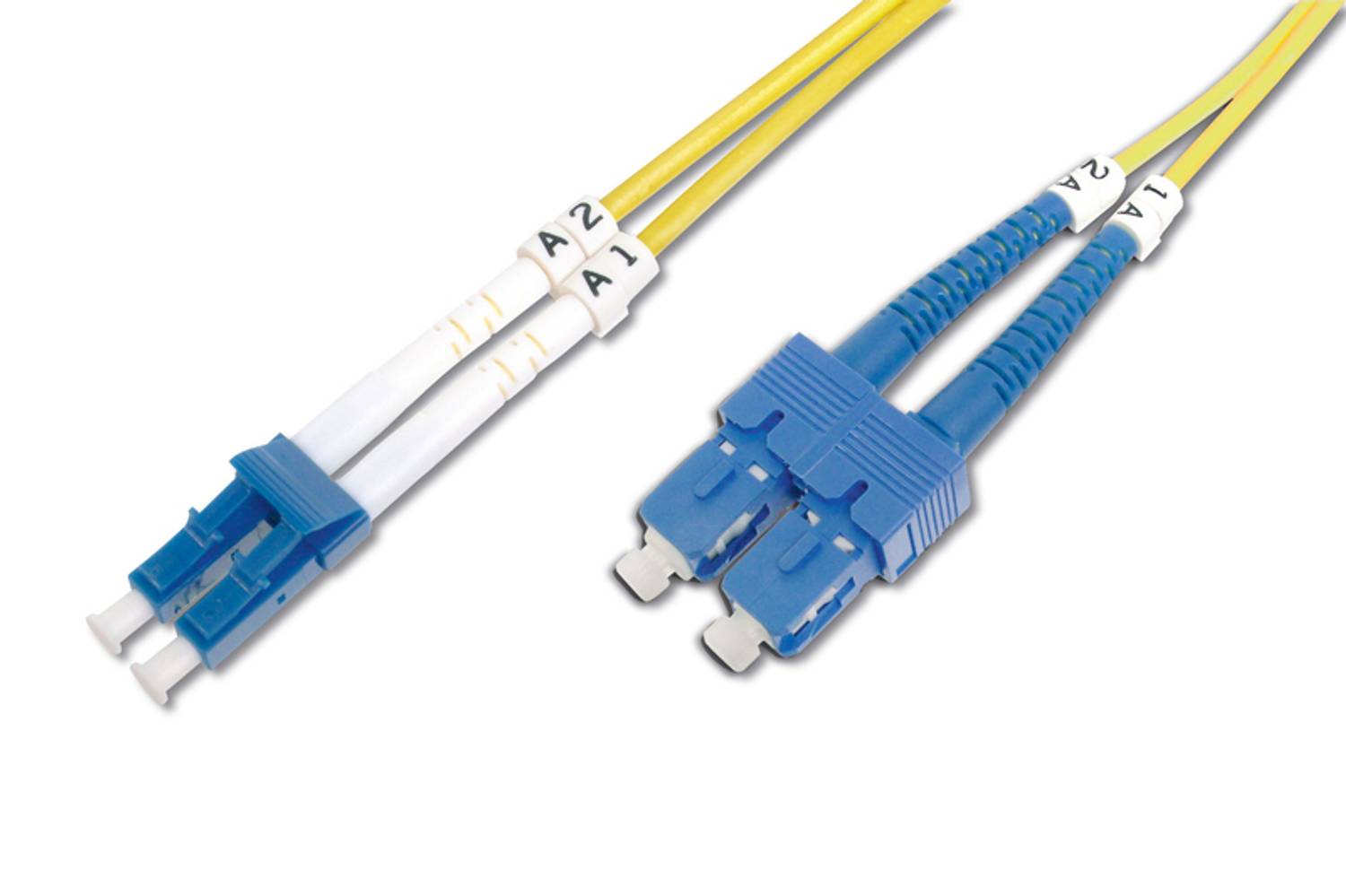 Digitus LC-SC Fiber Optik Patch Kablo, 2 metre, Singlemode, Duple