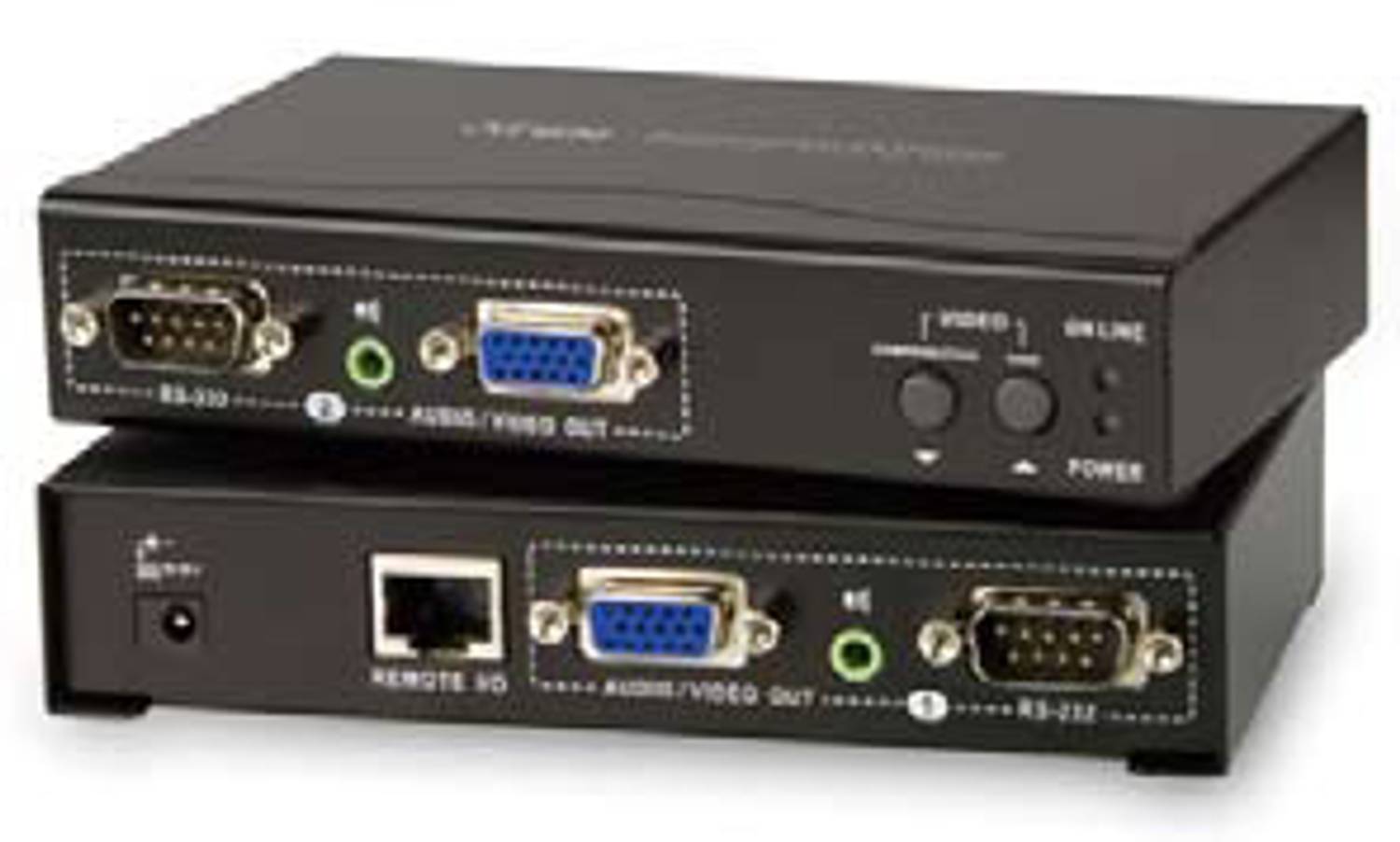 Ses / VGA Görüntü Sinyalı Uzatma Cihazı, Hoparlör bağlantı desteği, 150 metre, Infrared Uzaktan Kumanda Cihazı ile birlikte