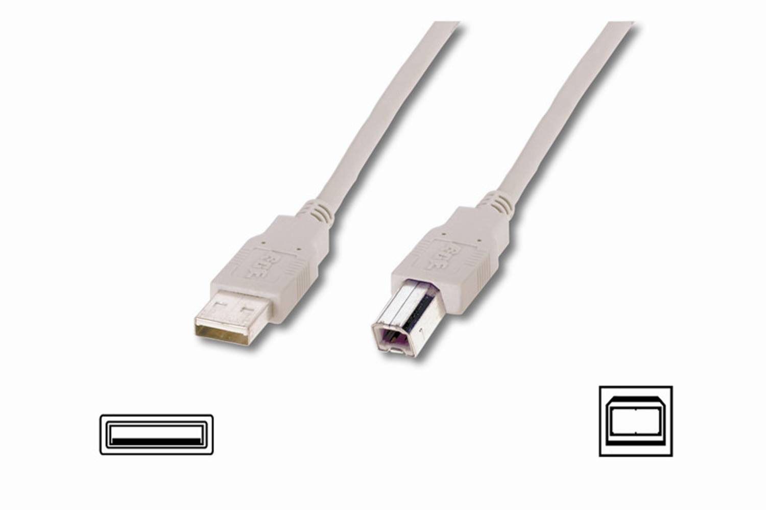 كابل اتصال USB 2.0، USB A ذكر - USB B ذكر، 1.80 متر،