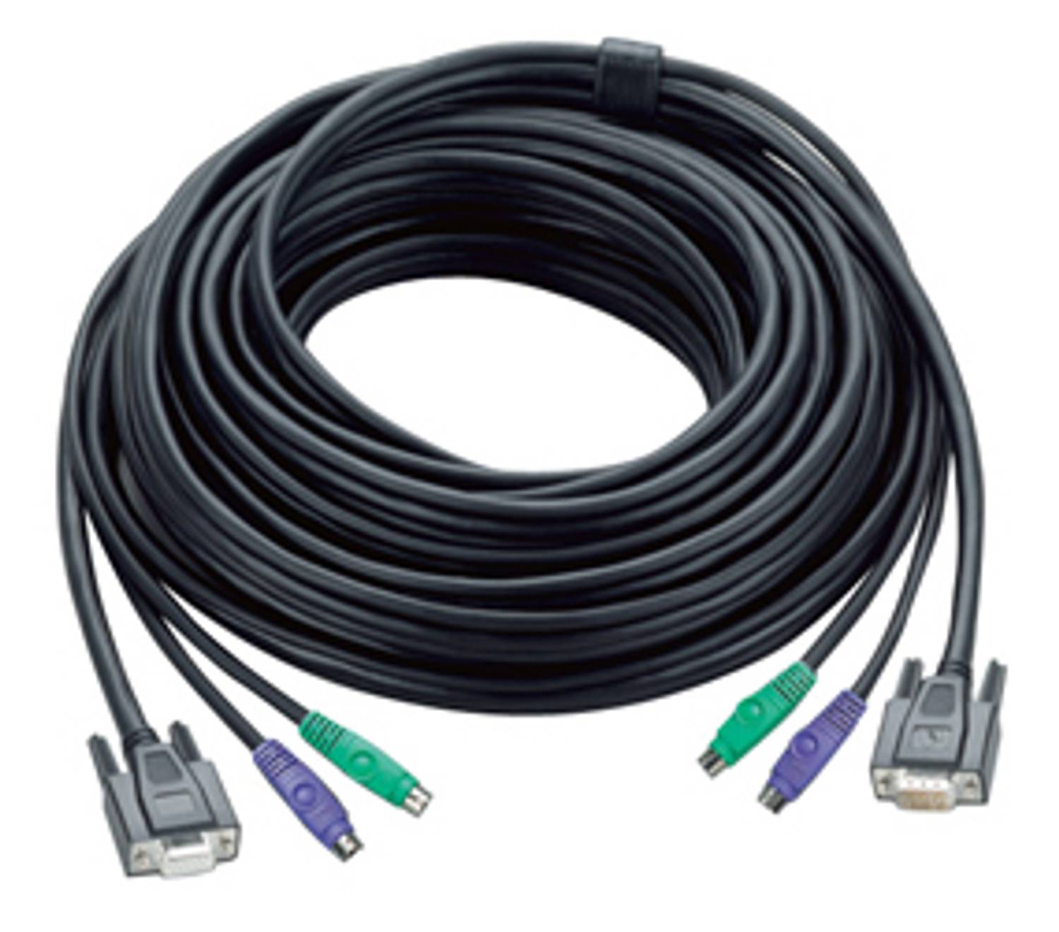 PS/2 KVM Kablosu, VGA Monitör 15 pin HDB Dişi, PS/2 Klavye 6 pin