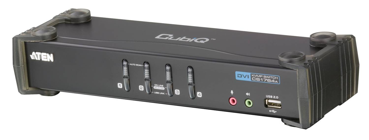 4 portlu USB 2.0 DVI KVMP™ Switch + 2 portlu USB (2.0) Hub, Masaü
