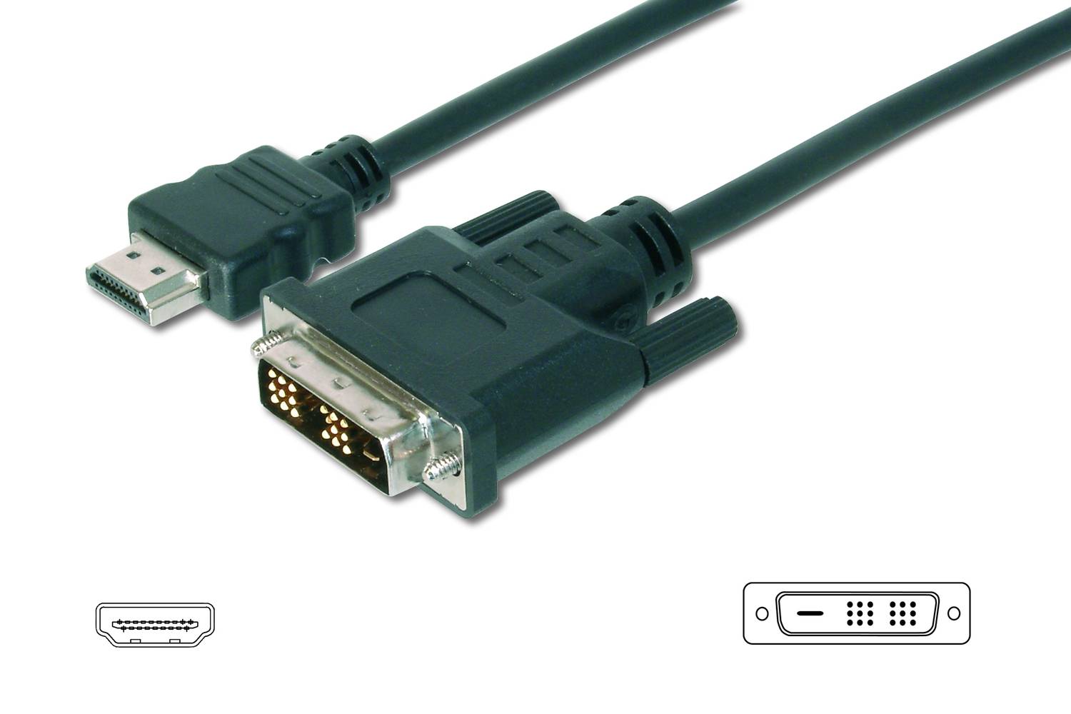 كابل محول HDMI إلى DVI-D، HDMI من النوع A ذكر إلى DVI-D (18+1) ذكر