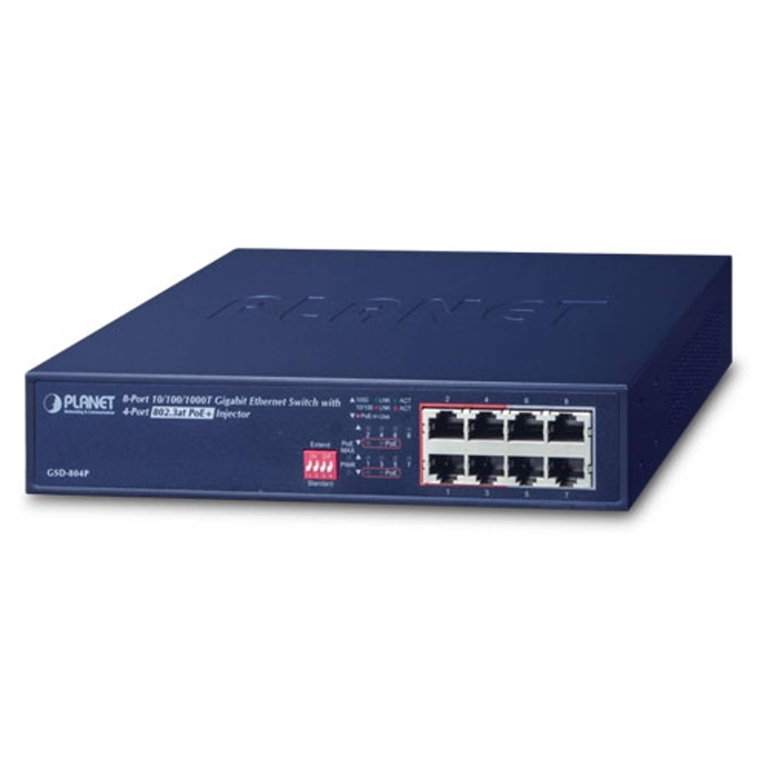 Unmanaged Switch 4-Port 10/100/1000Base-T IEEE 802.3 at/af PoE+ 30.8W per Port Max Power Budget 60W