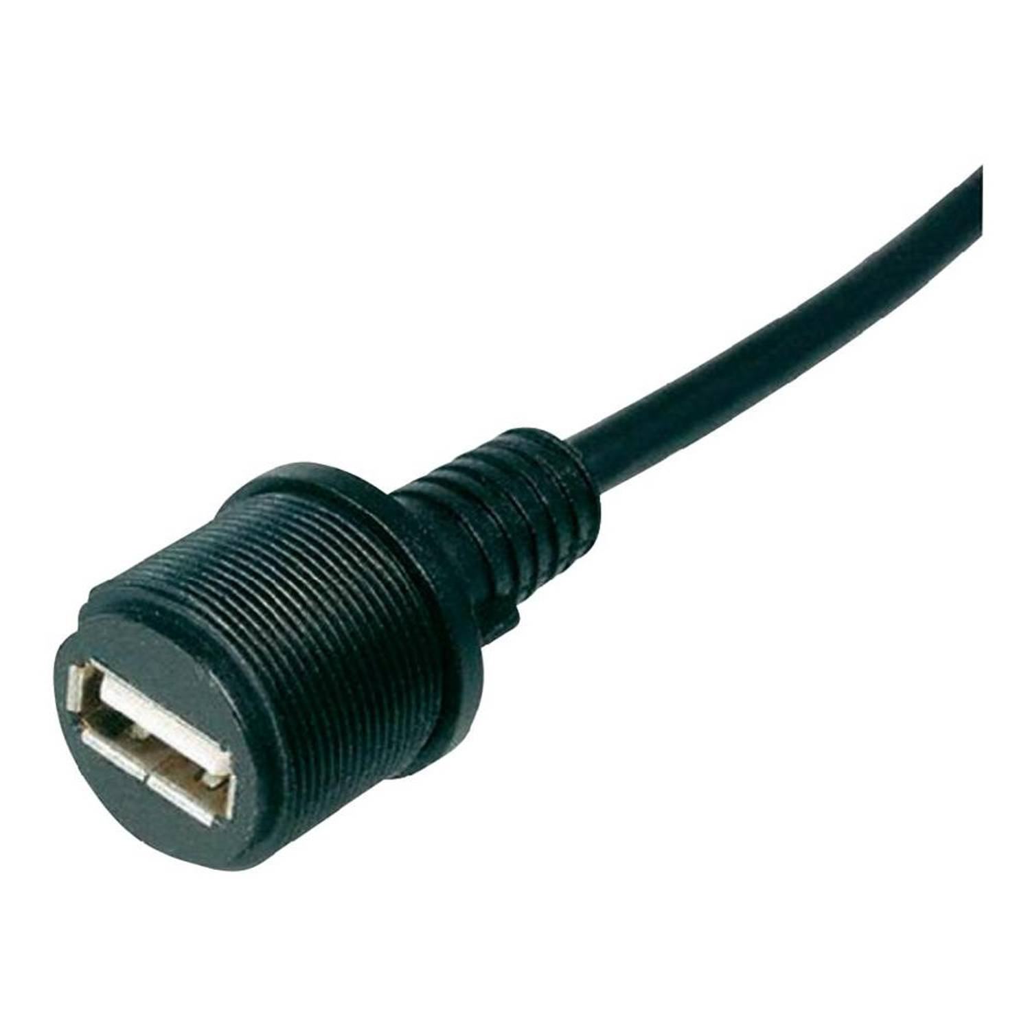 USB A зелёный коннектор, открытый кабель, 1 метр