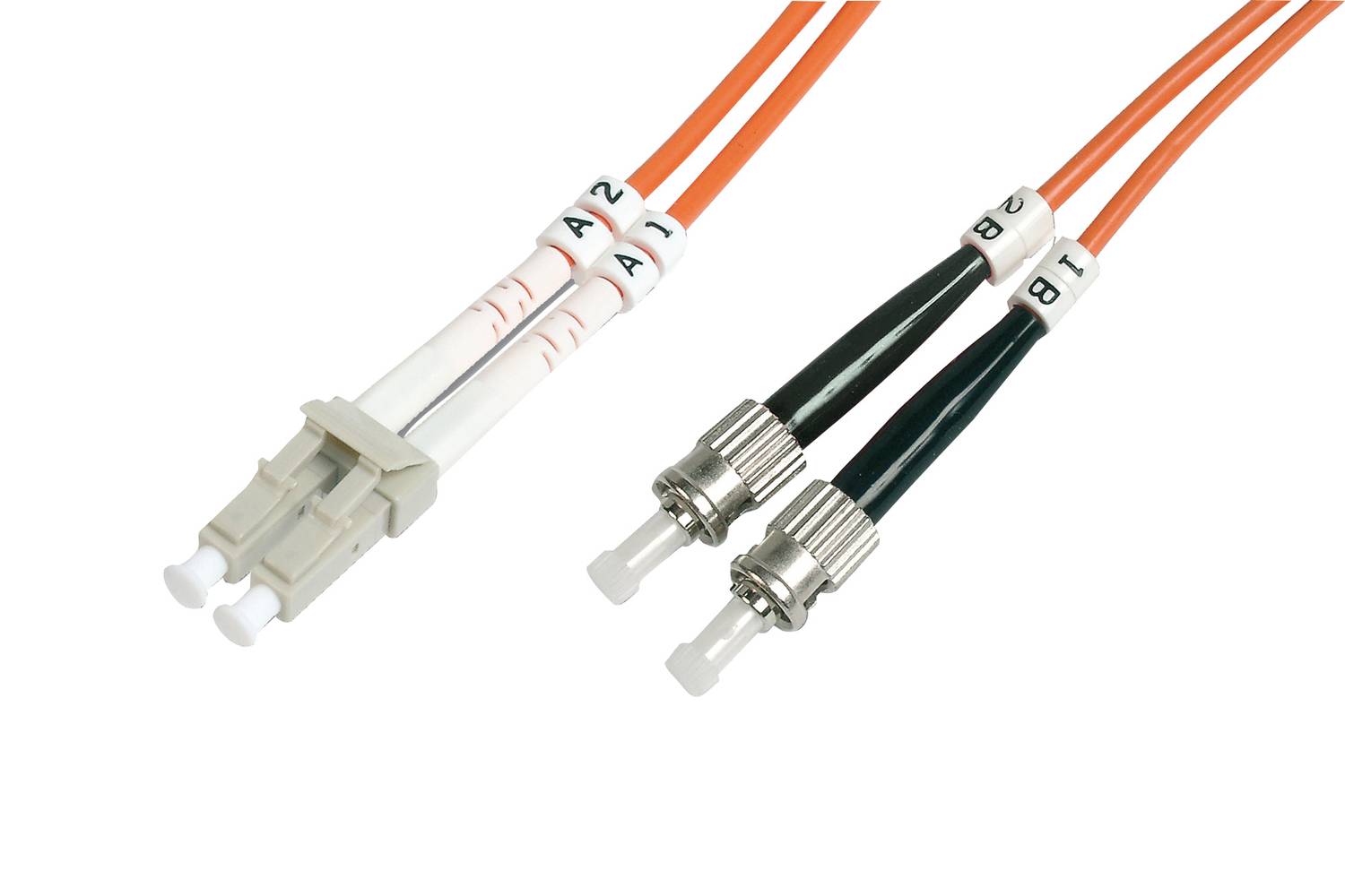 Beek LC-ST Multimode OM 1 Fiber Optic Patch Cable, 62.5/125 Duplex, 3.0mm, LSZH, 3 Meters