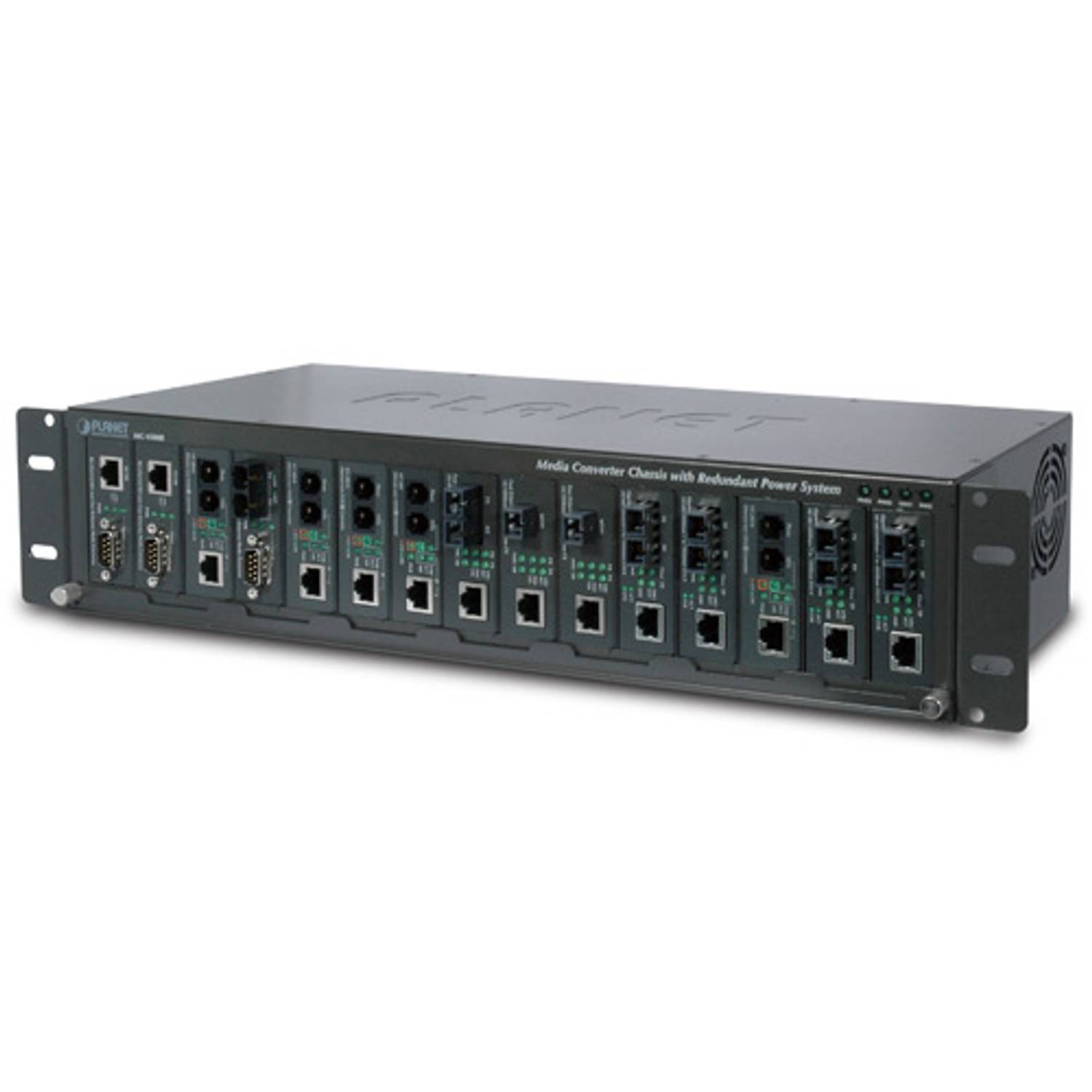 19-inch 15-Slot Media Converter Chassis (AC Power)