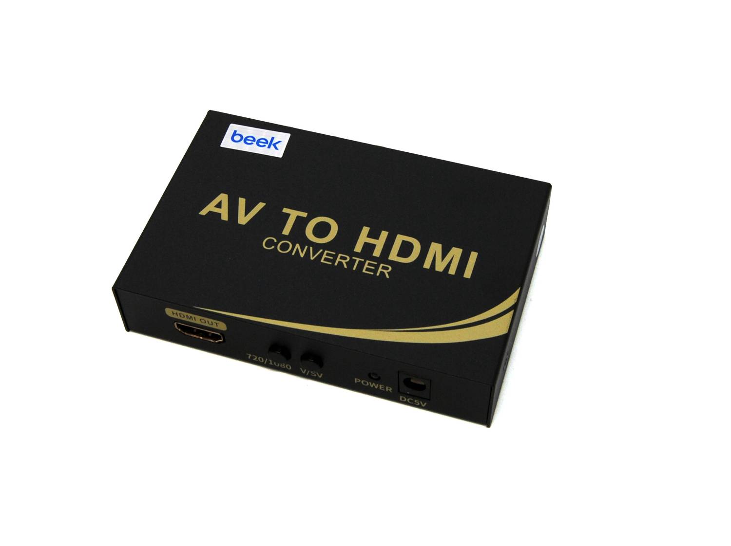Beek AV/S-Video to HDMI Converter, 1x S-Video, 1x RCA Video, 2x RCA Stereo Audio, 1080p, 60Hz, Supports NTSC/PAL, Plug & Play