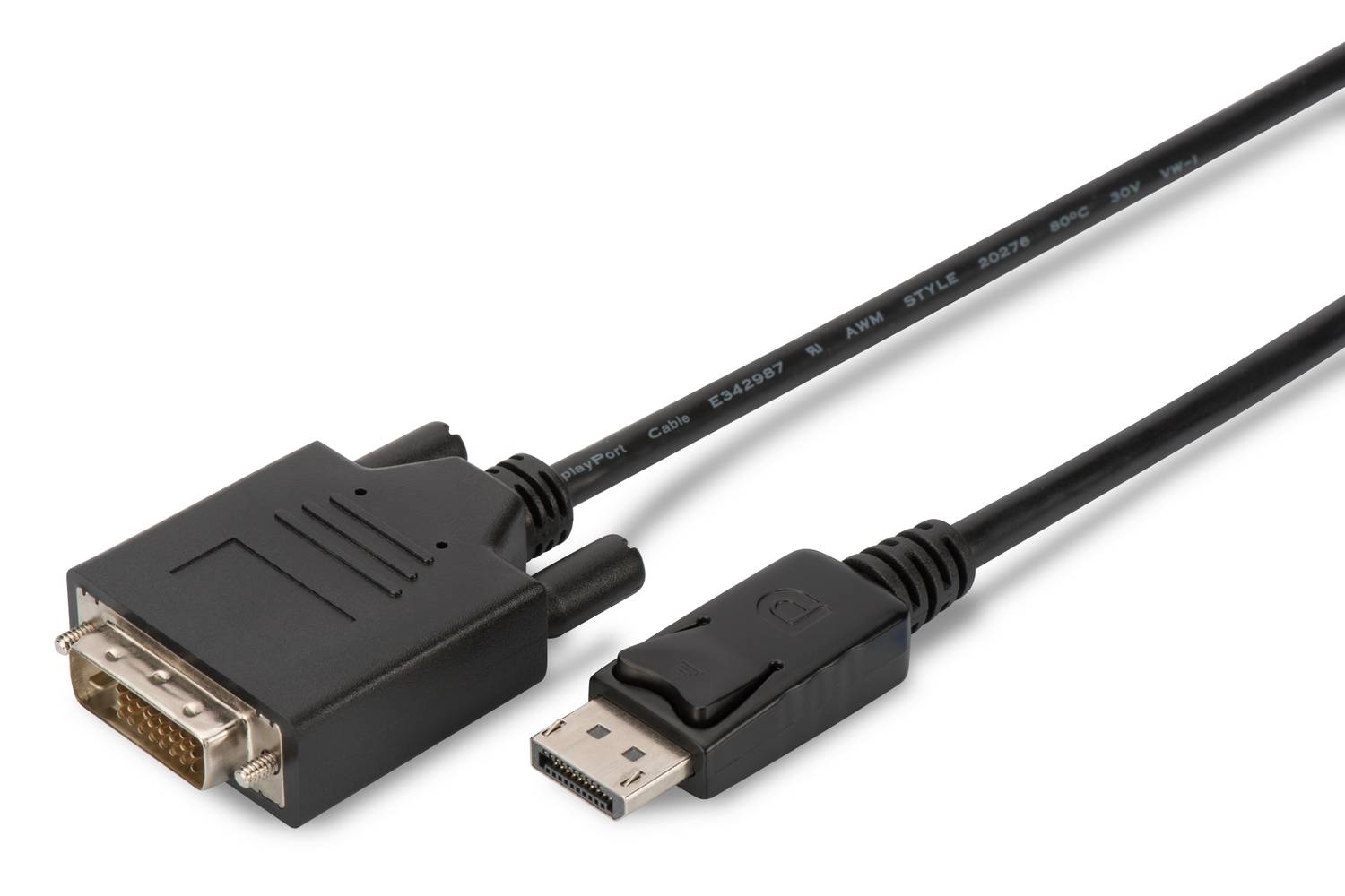 DisplayPort - DVI Kablosu, DP Erkek - DVI (24+1) Erkek, 2 metre,