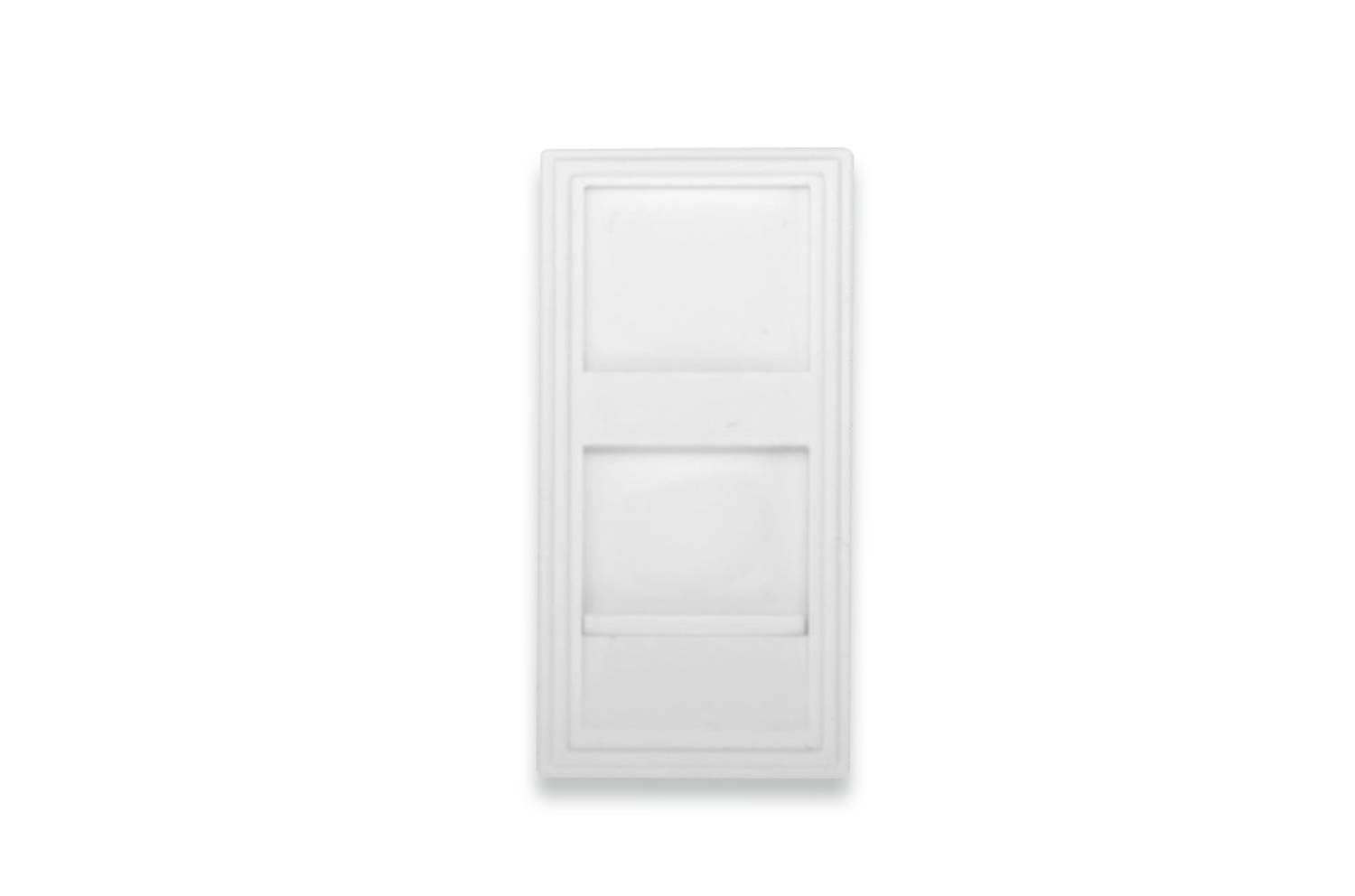 وحدة مقبس ديجيتوس 22.5x45 مم بورت واحدة مع غطاء، مساحة ملصق شفافة DN-93802-1، لون أبيض