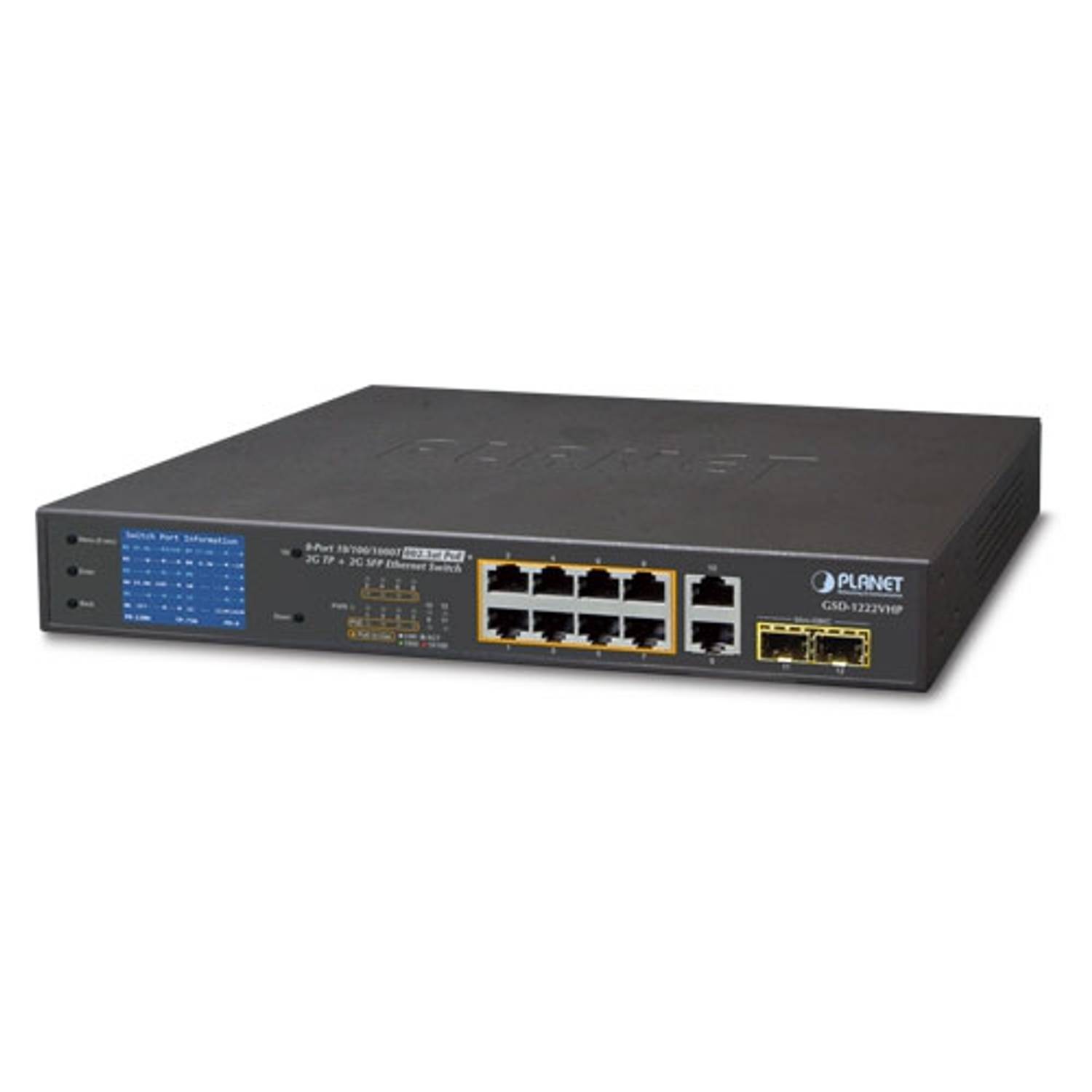 8-Port 10/100/1000T 802.3at PoE + 2-Port 10/100/1000T + 2-Port 10