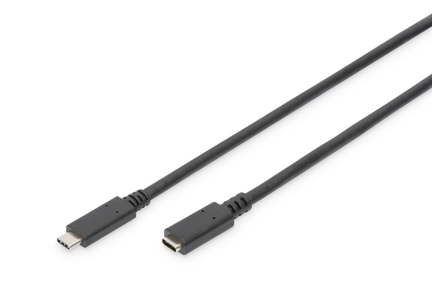 Подовжувач USB Type-C Gen2, Чорно 0.7 м, 5A, 10GB, підтримка 4K відео, нікельовані контакти, подвійна обмотка