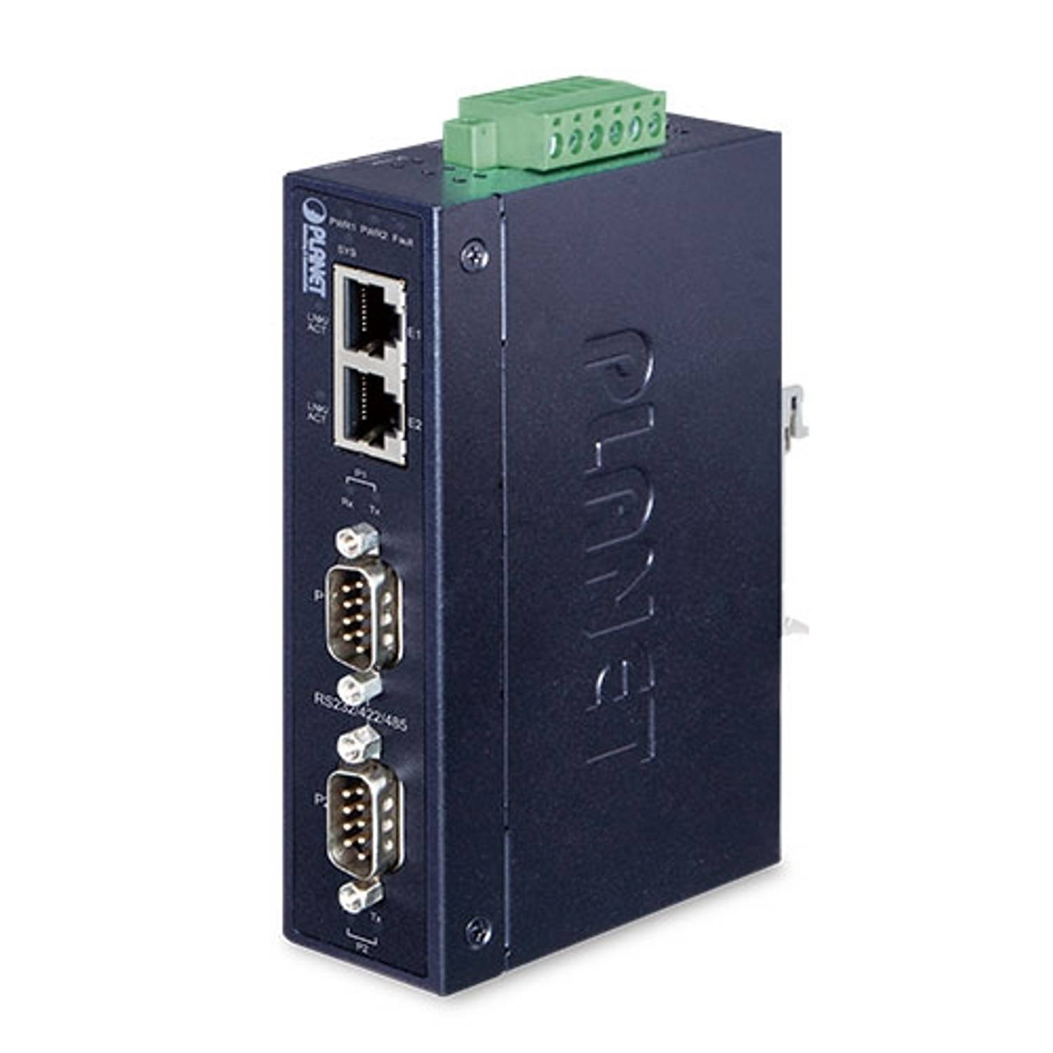 Industrial 2-port RS232/RS422/RS485 Serial Device Server w/ 2KV s