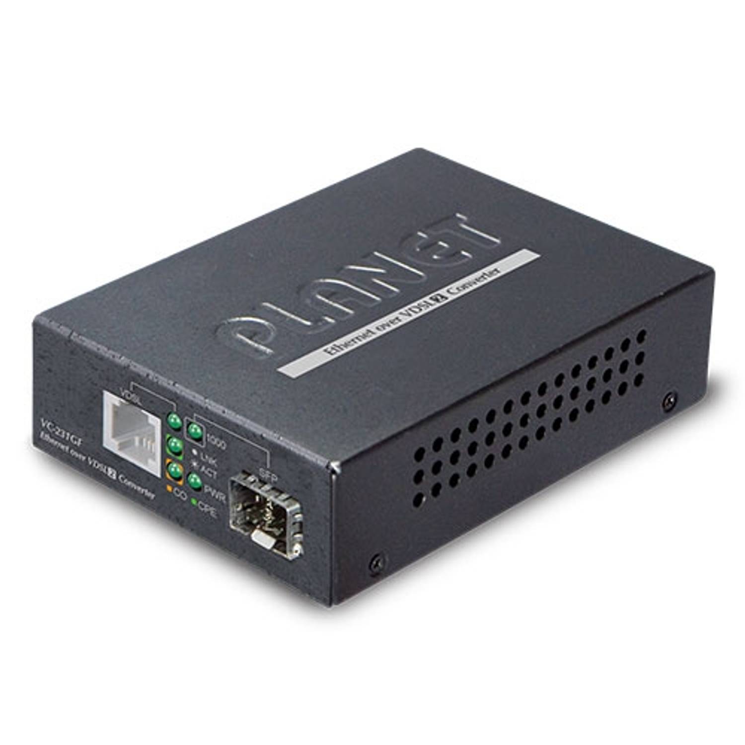 1-Port 1000BASE-X SFP + 1-Port RJ11 VDSL2 Converter (30a profile