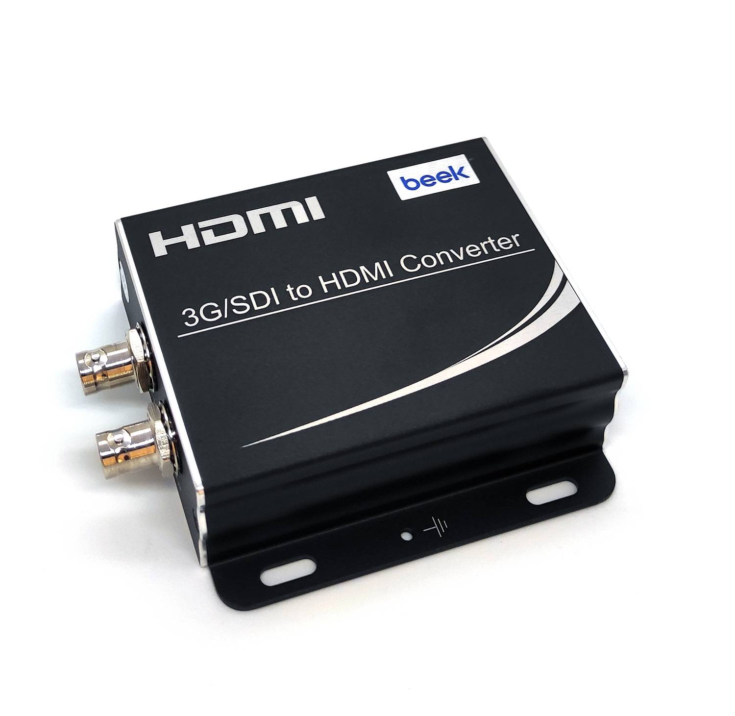 Конвертер Beek 3G/SDI в HDMI, 2 x BNC, 1 x HDMI, разрешение до 1080P, интегрированная защита ESD, алюминиевый корпус, размеры 108 x 97 x 30 мм