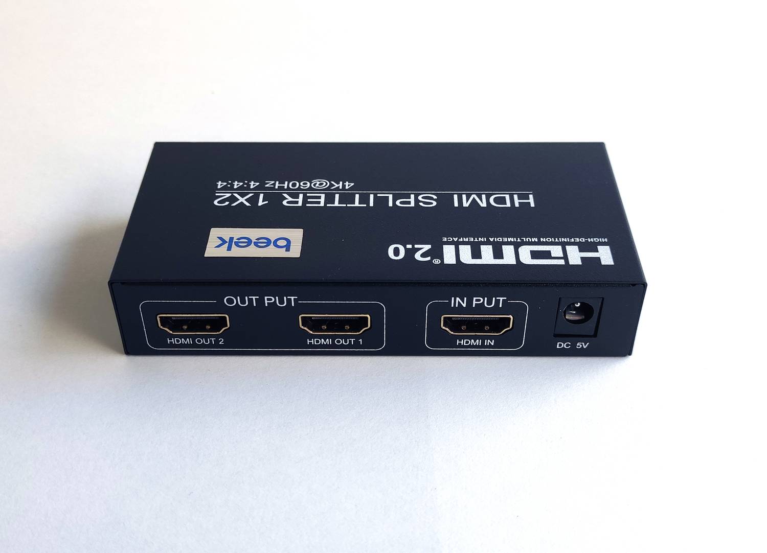 Beek 2 Port 4K HDMI Çoklayıcı, HDMI 2.0, HDCP 2.3, 4K60Hz, 1080P 60Hz<br>Beek 2 Port 4K HDMI Splitter, HDMI 2.0, HDCP 2.3, 4K60Hz, 1080P 60Hz