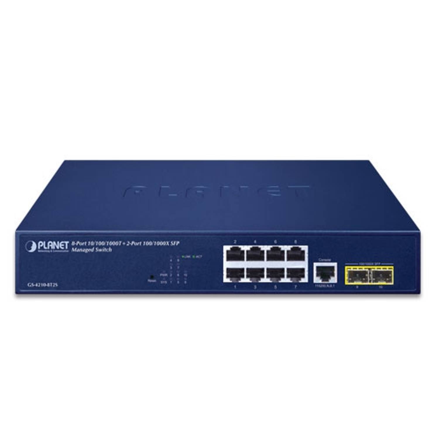 Yönetilebilir Gigabit Switch (Managed Gigabit Switch)<br>8-Port 10/100/1000T<br>2-Port 100/1000X SFP<br>1 x Konsol port