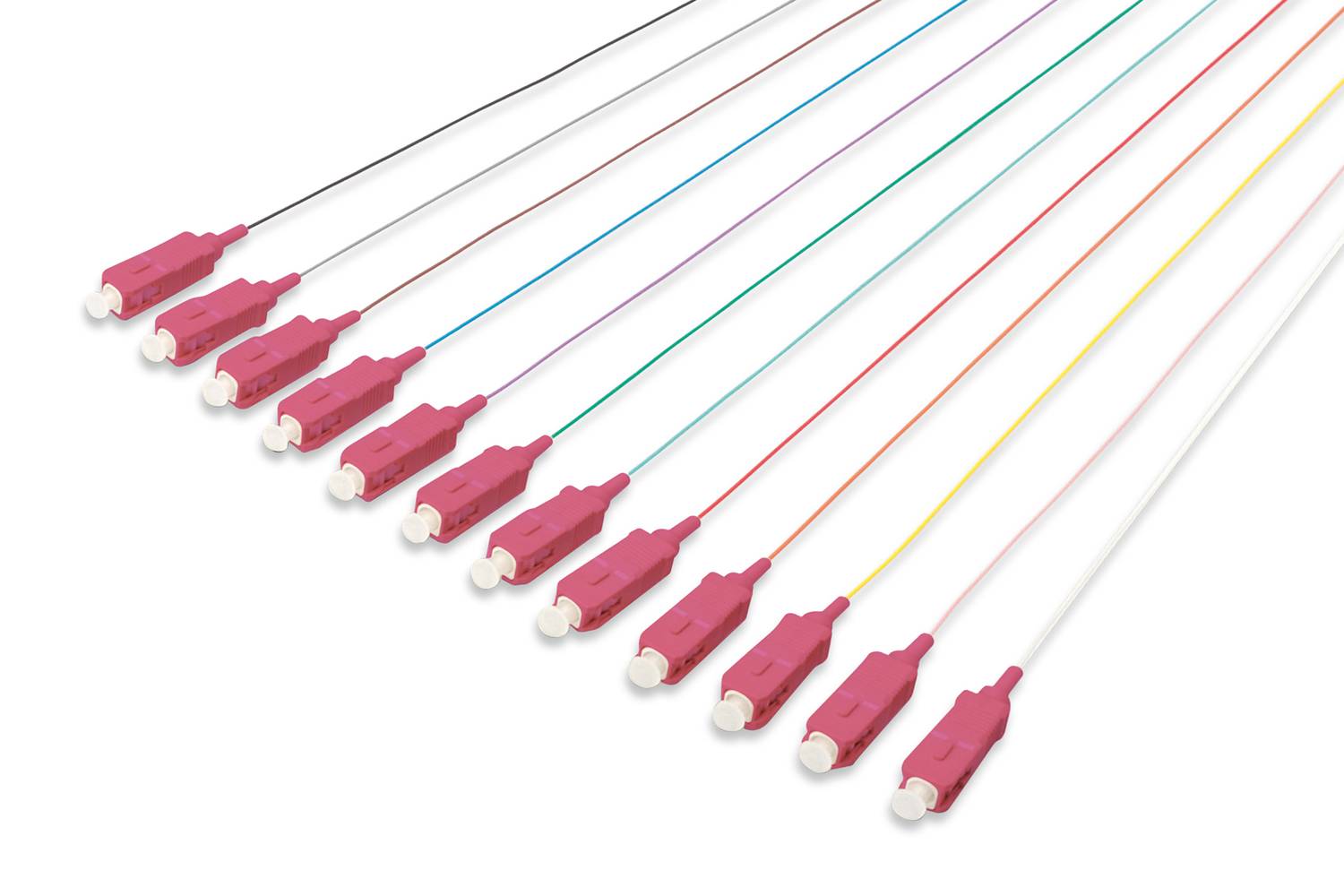 Fiber Optik Pigtail Seti, 12 adet, SC, MM OM4 50/125 µ loose buff