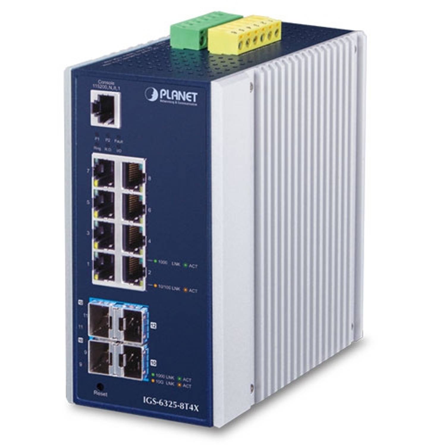 Industrial Managed Ethernet Switch L3 8-Port 10/100/1000T with 4-Port 10G SFP+ for Reliable Networking Solutions