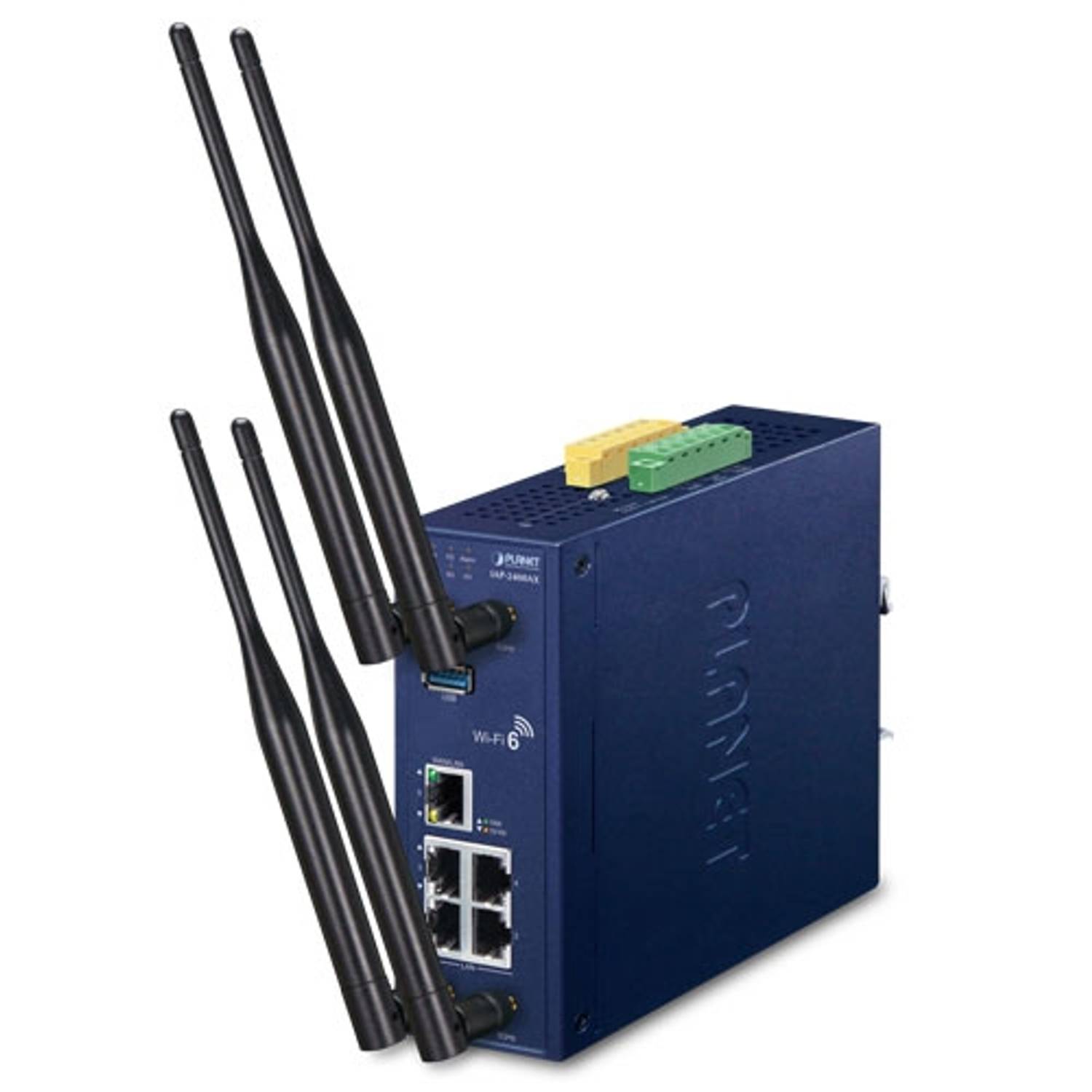 Endüstriyel 5GHz 802.11ax 2400Mbps Kablosuz Access Point&lt;br&gt;5 x 10/100/1000T port&lt;br&gt;Industrial 5GHz 802.11ax 2400Mbps Wireless Access Point with 5 10/100/1000T LAN Ports