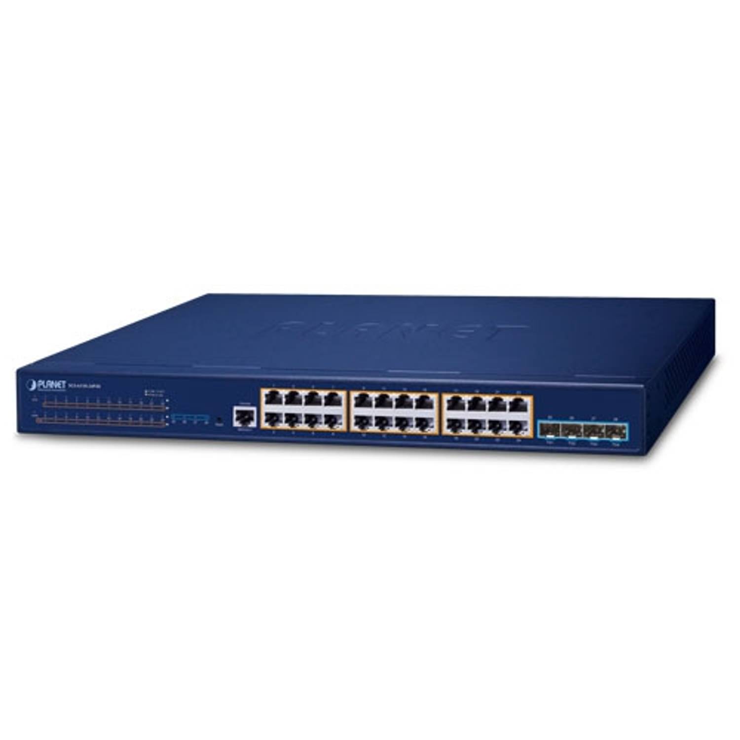 L3 Stackable Managed Switch, 24-Port 10/100/1000T PoE+ and 4-Port 10G SFP+ for High-Performance Networking