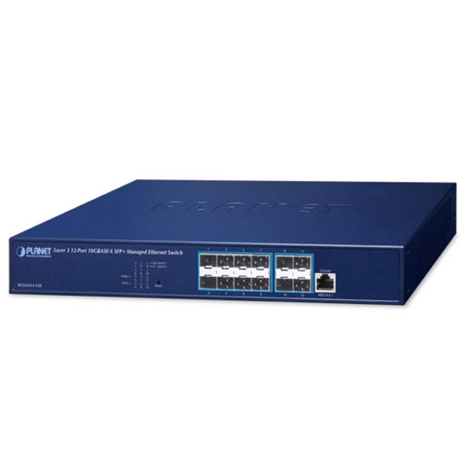 12-Port Layer 3 Managed Ethernet Switch with 10GBASE-X SFP+ Ports for High-Speed Network Performance