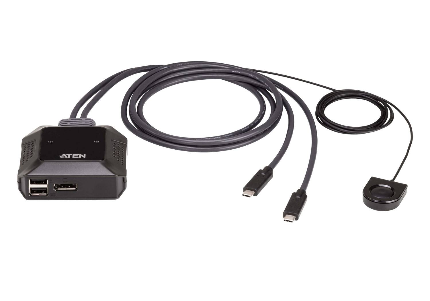 2-Port USB-C 4K DisplayPort KVM Switch, Uzak Port Seçici dahil&lt;br&gt;2-Port USB-C 4K DisplayPort KVM Switch with Remote Port Selector