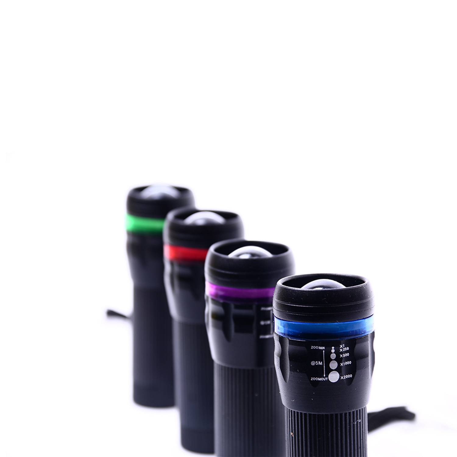 فانوس يدوي مكبر Bigem BM-310 بتقنية البؤرة المتغيرة، مقاوم للماء، مصنوعة من الألمنيوم، مسافة الضوء 100 متر، مدة العمل 9 ساعات