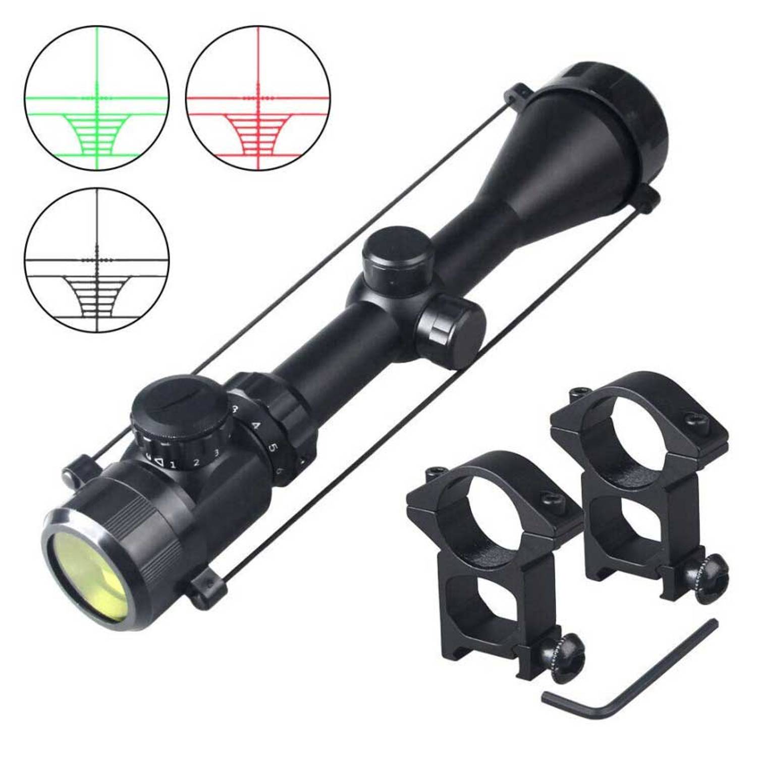 Далекогляд 3-9x50 з фоновим підсвічуванням, сталевий корпус, легкий монтаж, водонепроникний, супер чіткість, зручний для носіння