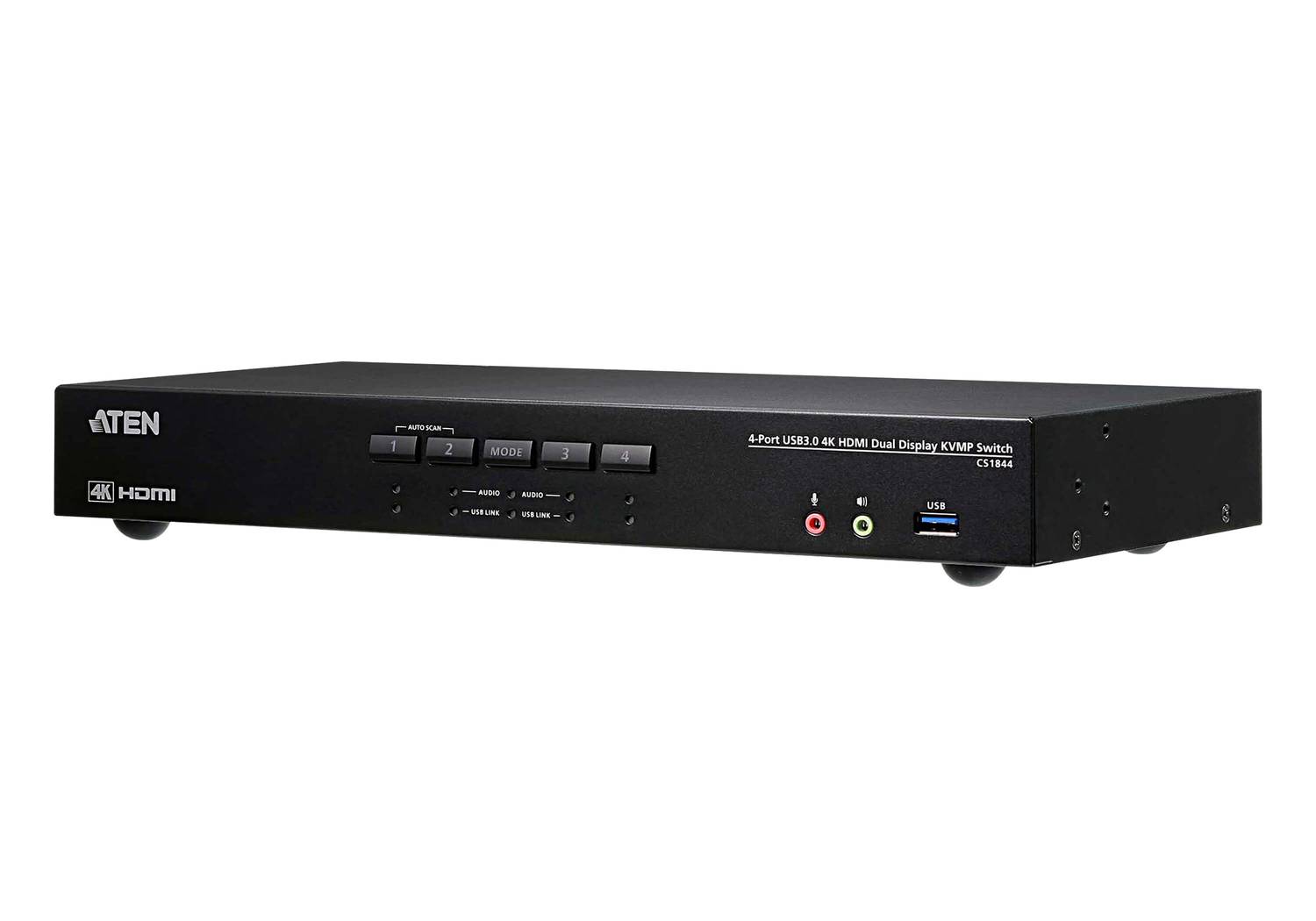4-Port USB 3.0 4K HDMI Dual Display KVMP Switch for 4 HDMI Computers with USB Hub, Hotkey & Video Optimization Technology